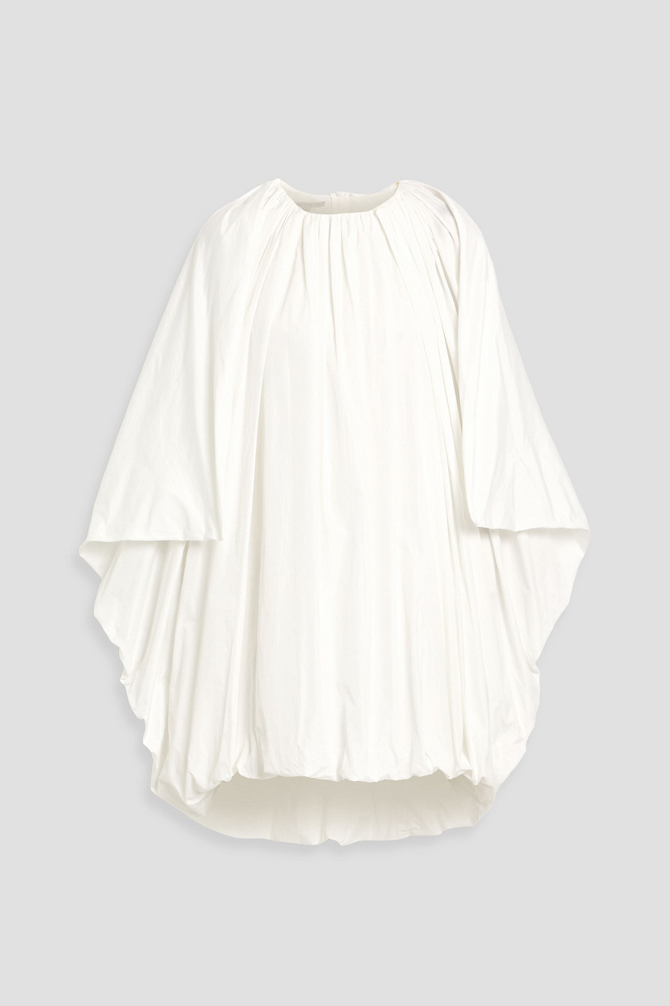 Stella Mccartney Cape-effect Poplin Mini Dress In White