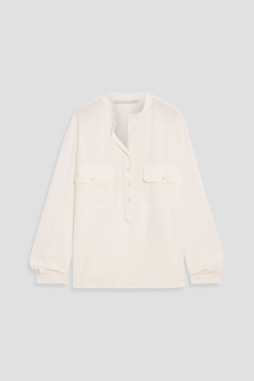 Stella Mccartney Silk Crepe De Chine Shirt In White