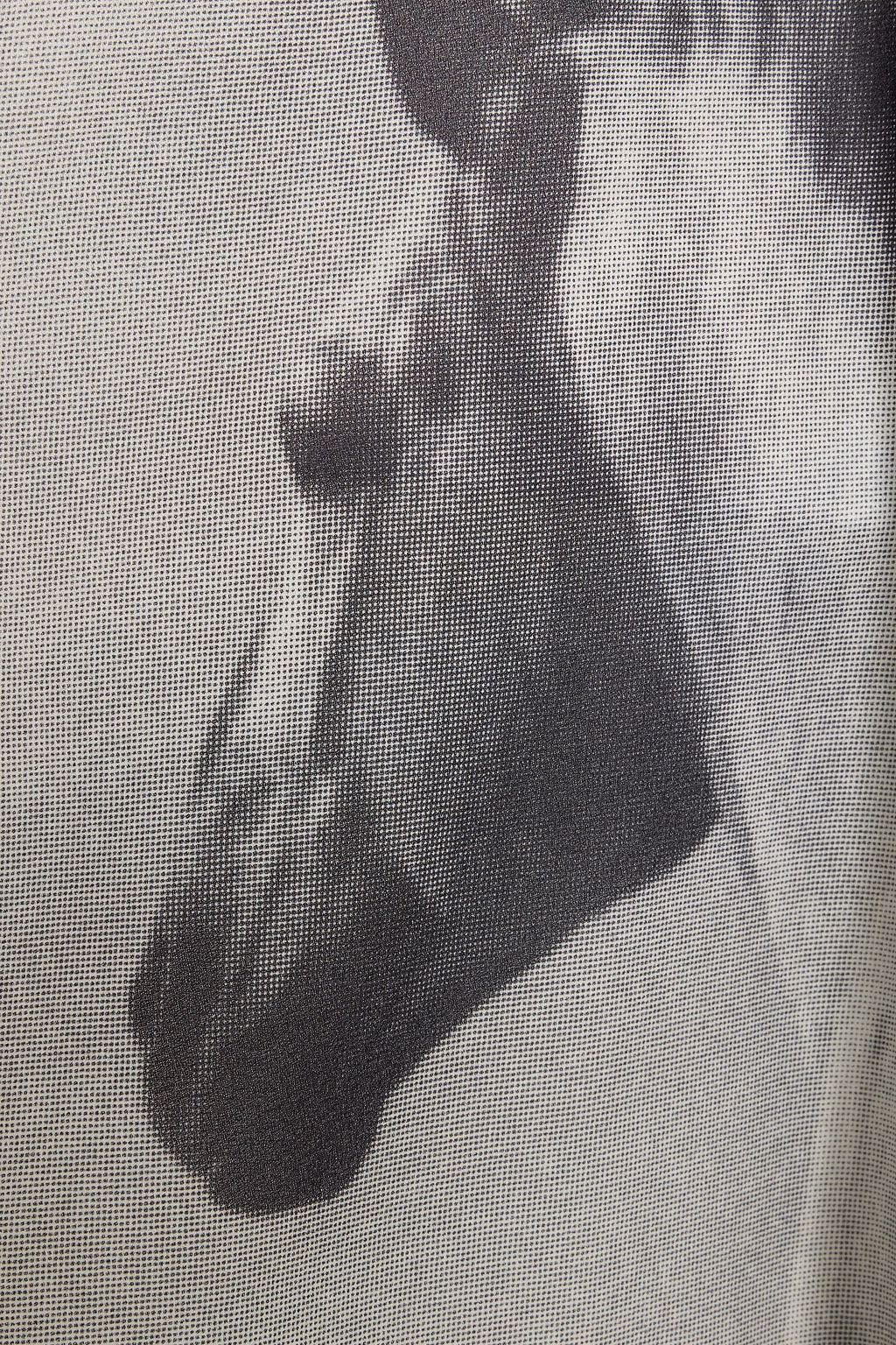 STELLA MCCARTNEY Printed silk-crepe and cotton-poplin shirt