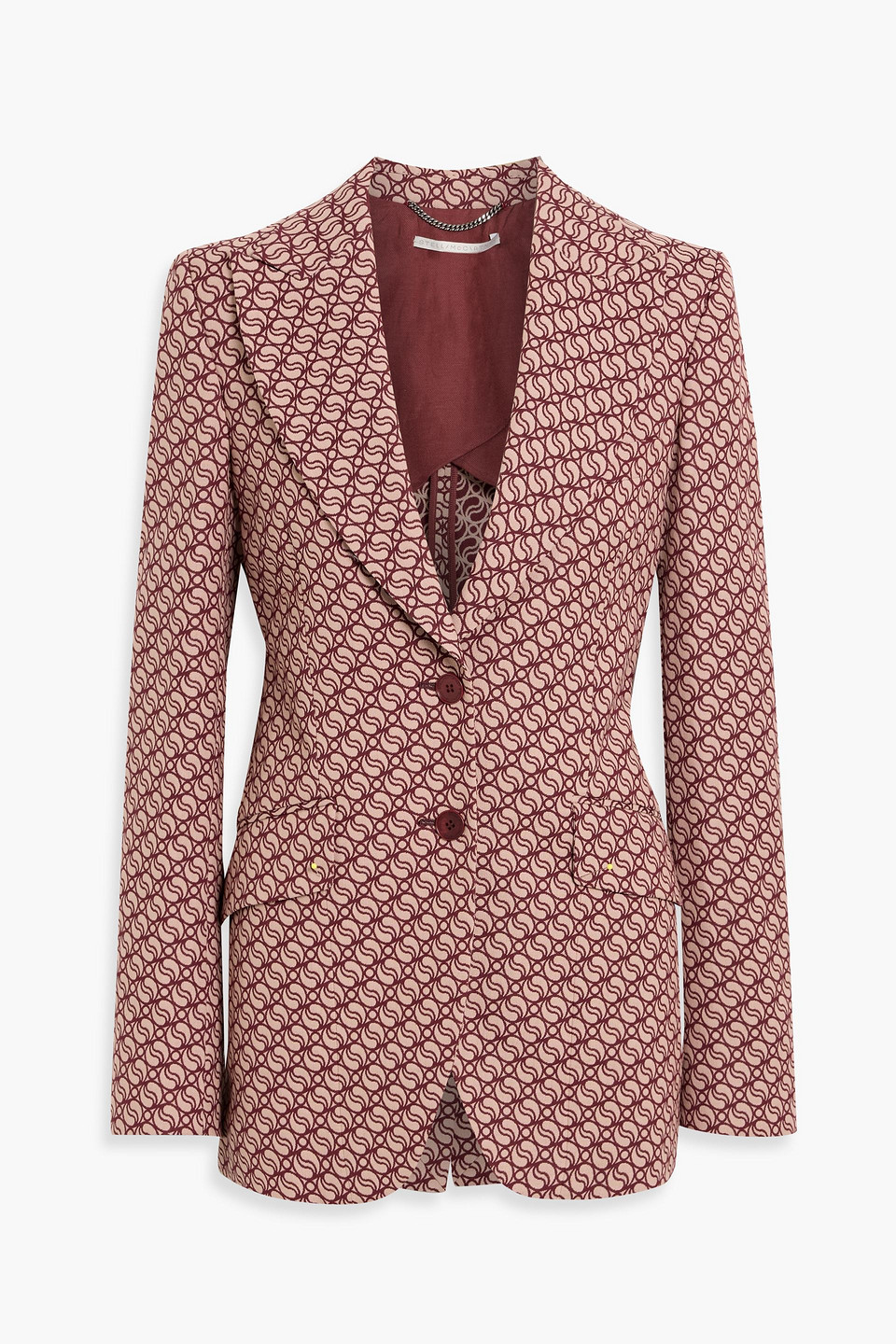 Stella Mccartney Wool-blend Jacquard Blazer In Multi