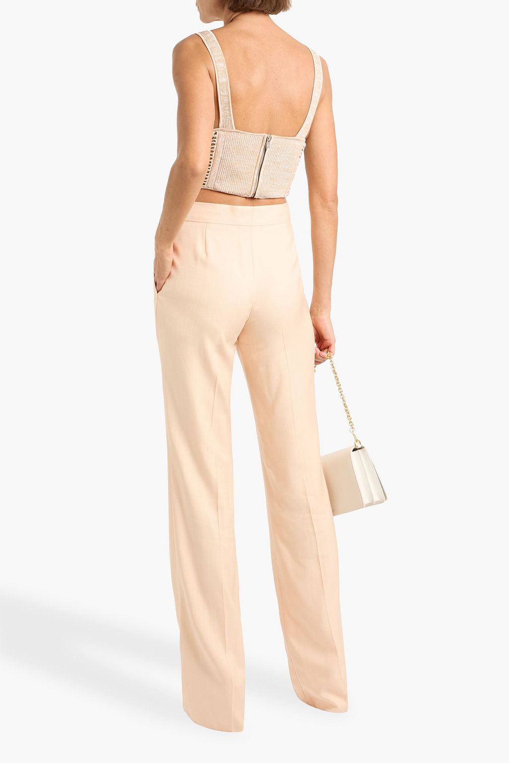STELLA MCCARTNEY Grain de poudre straight-leg pants