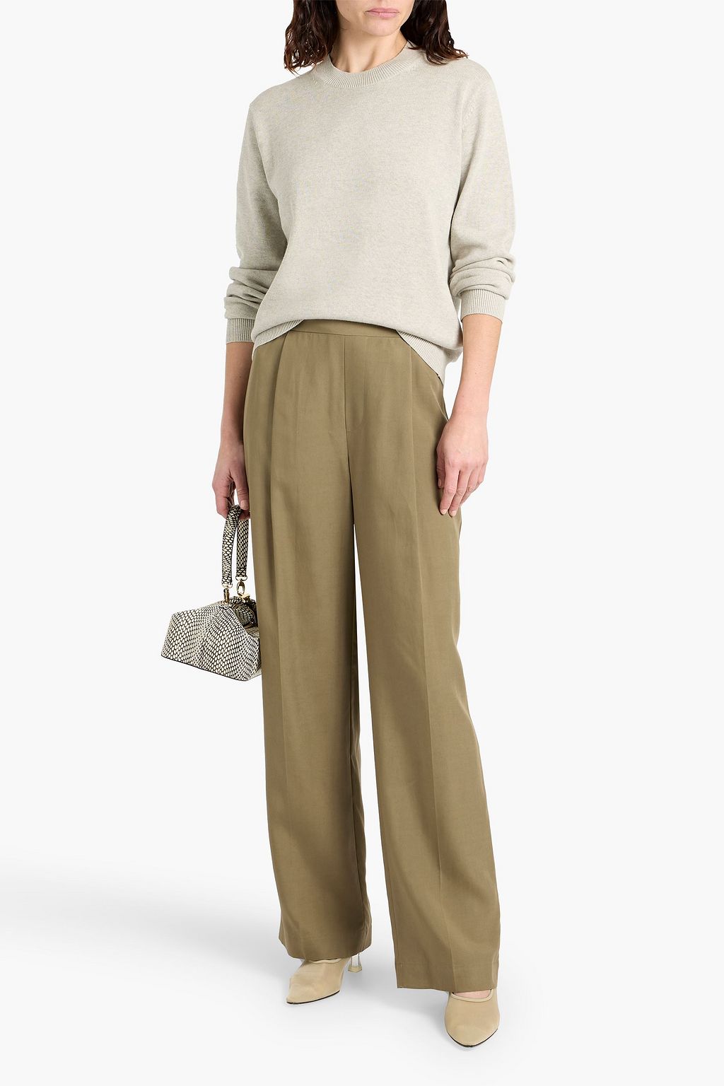 THEORY Cotton and cashmere-blend sweater