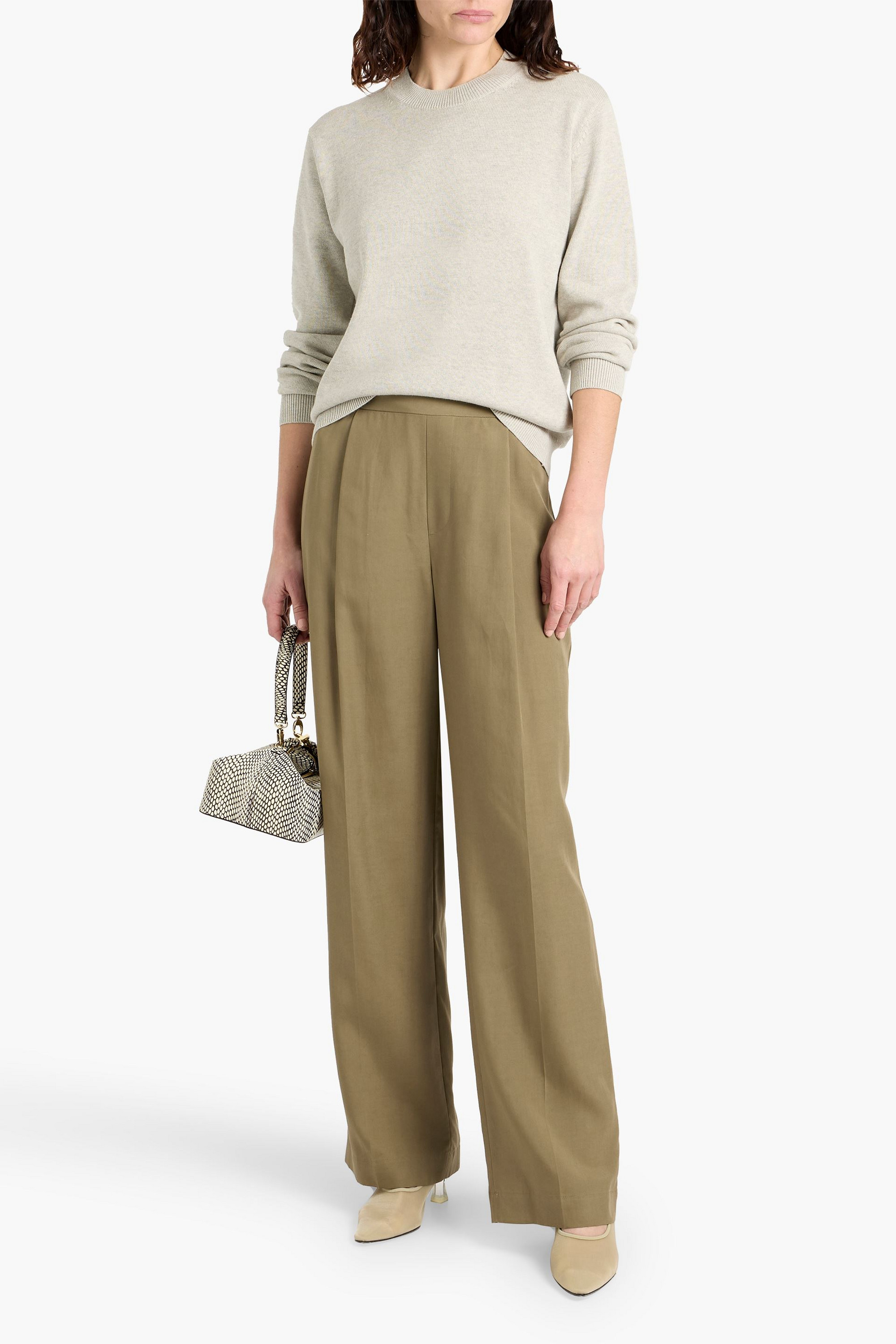 Theory Cotton and cashmere-blend sweater