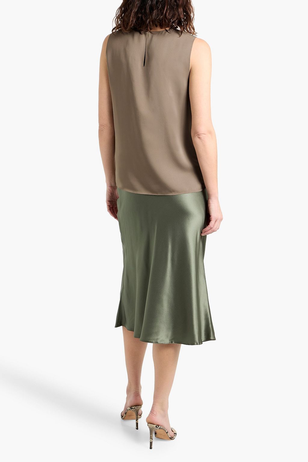 THEORY Silk-satin top