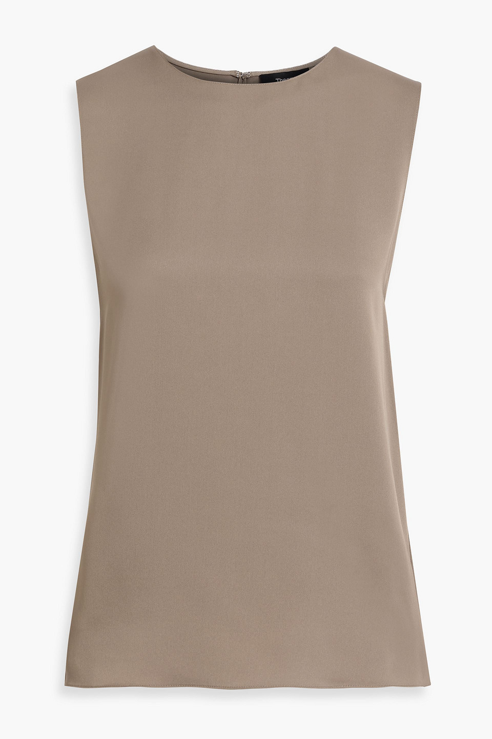 Theory Silk-satin Top In Brown