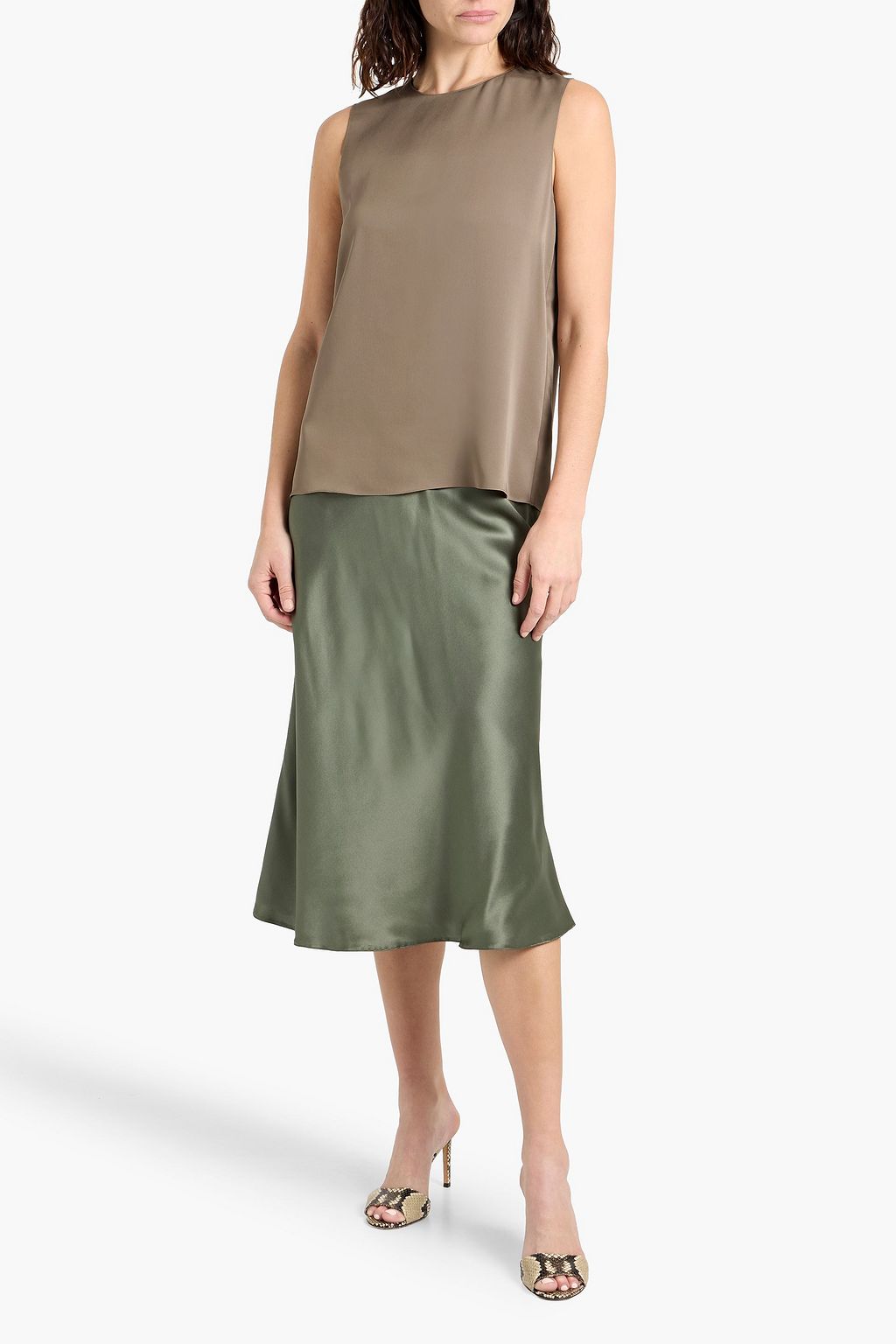 THEORY Silk-satin top