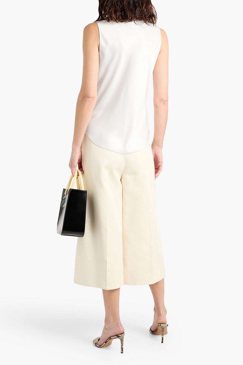 THEORY Draped satin top