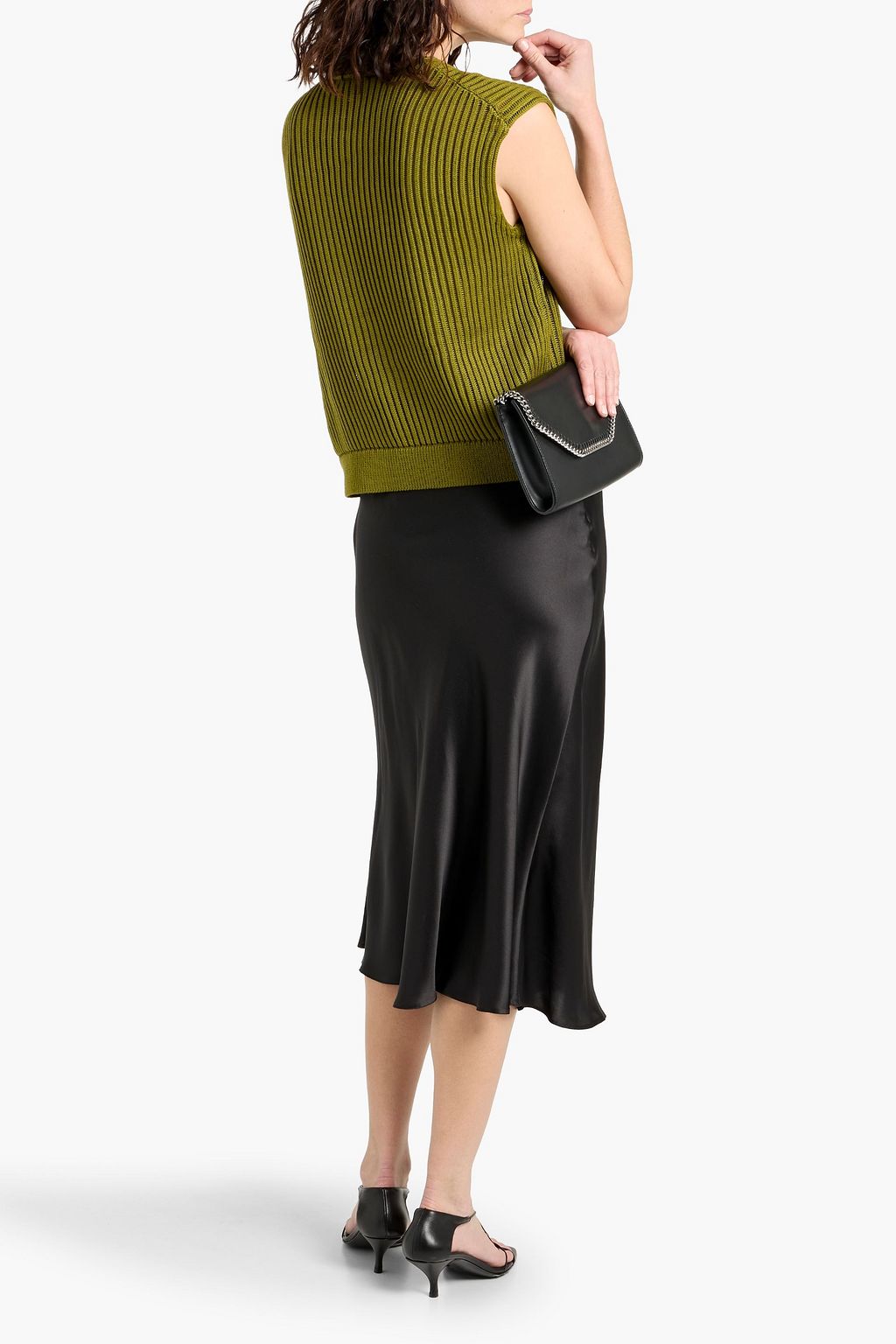 THEORY Ribbed Pima cotton vest