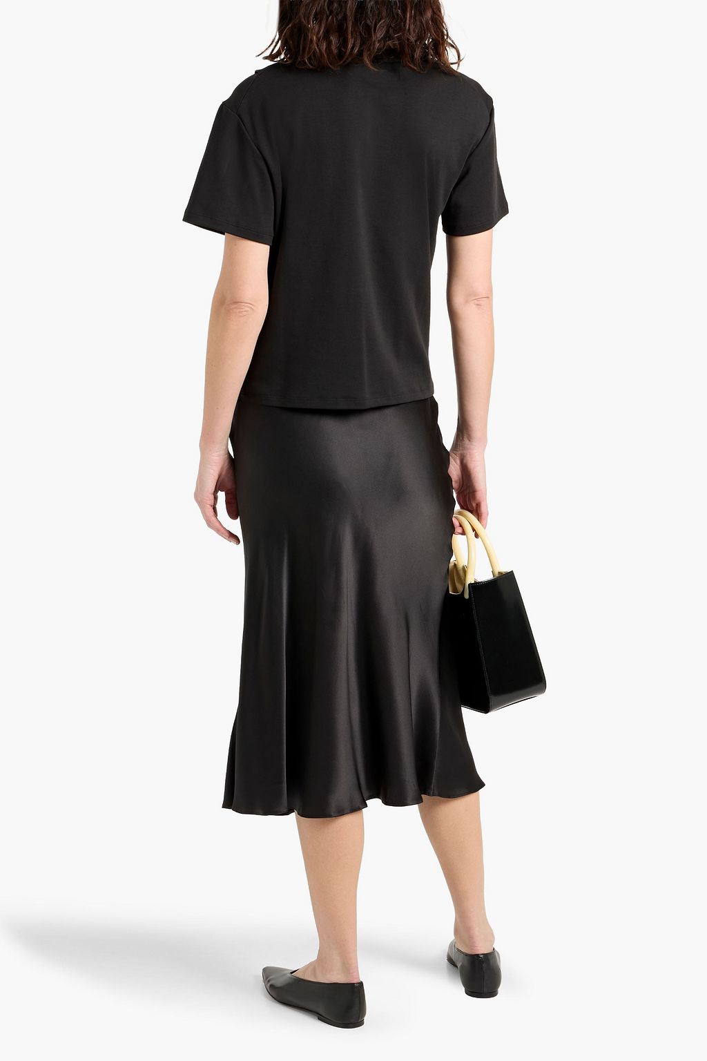 THEORY Draped Supima cotton-jersey T-shirt