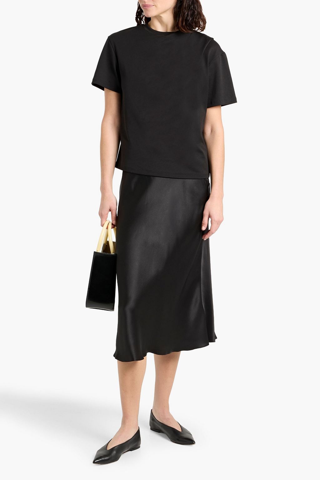 THEORY Draped Supima cotton-jersey T-shirt