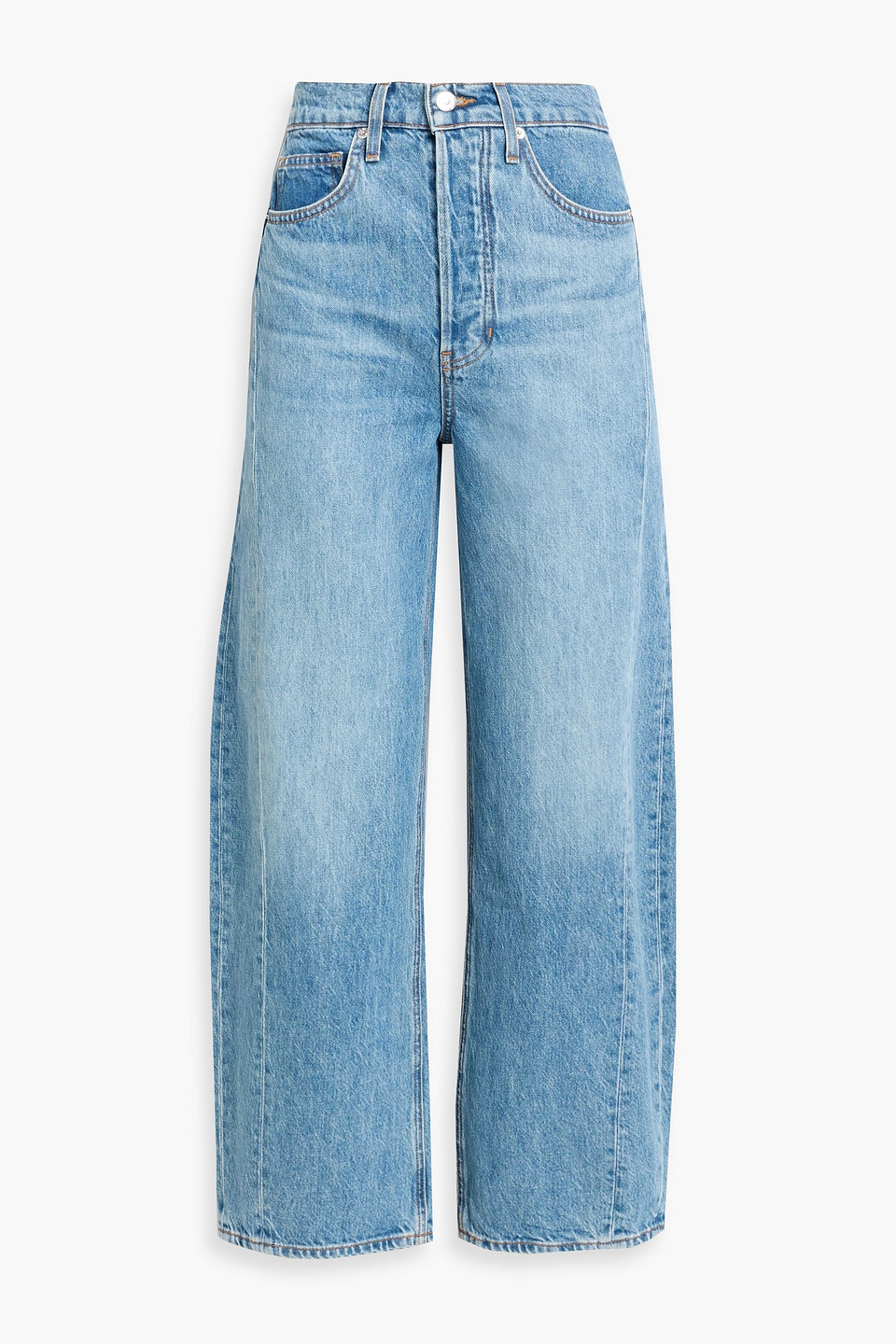 Veronica Beard Ryder High-rise Barrel-leg Jeans In Blue