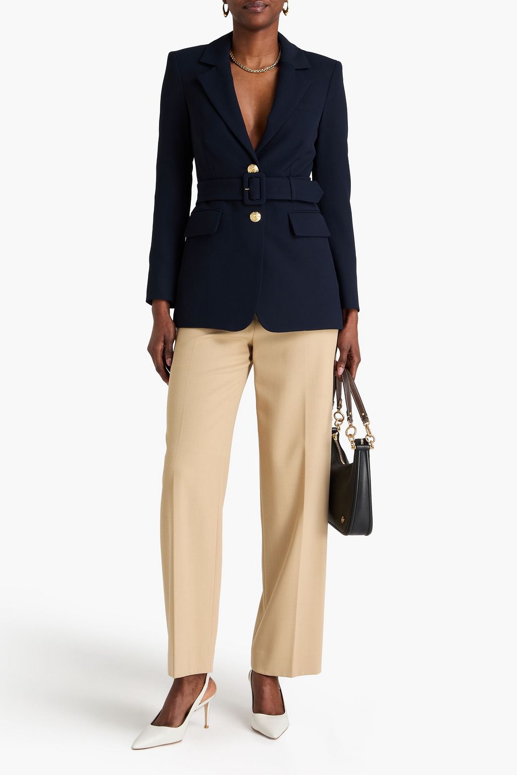 VERONICA BEARD Ryanne belted crepe blazer
