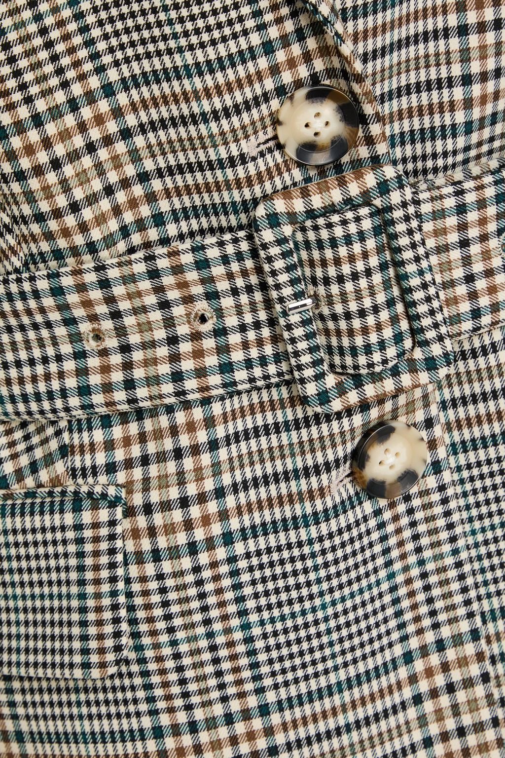 VERONICA BEARD Ryanne Dickey belted checked tweed blazer