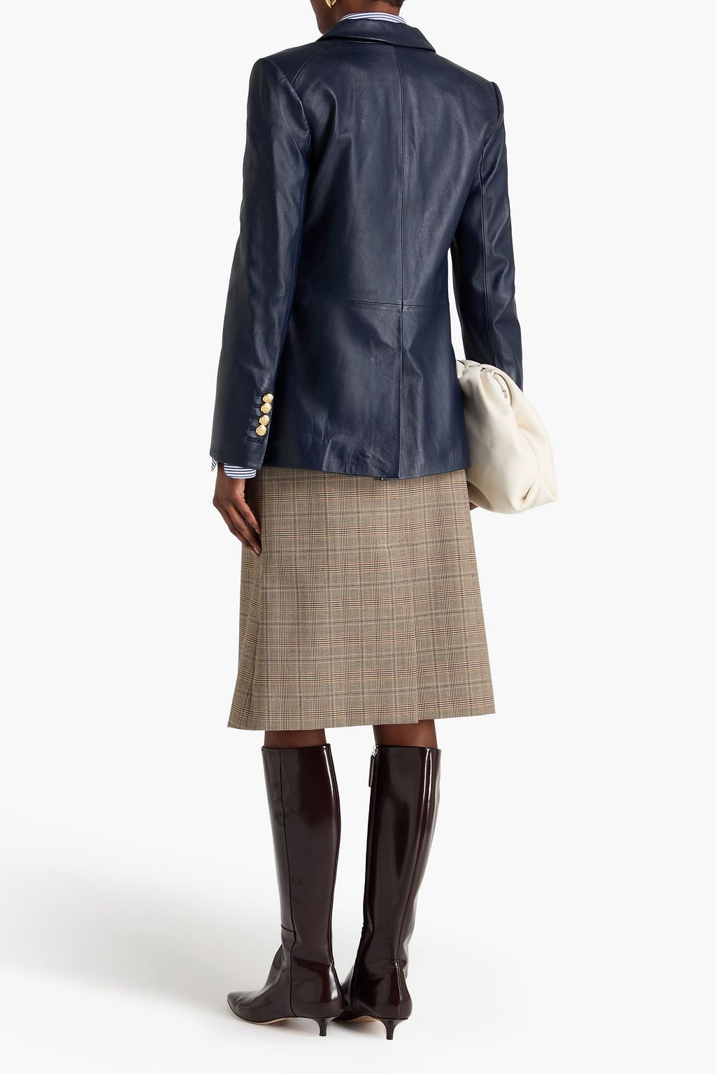 VERONICA BEARD Vega Dickey leather blazer