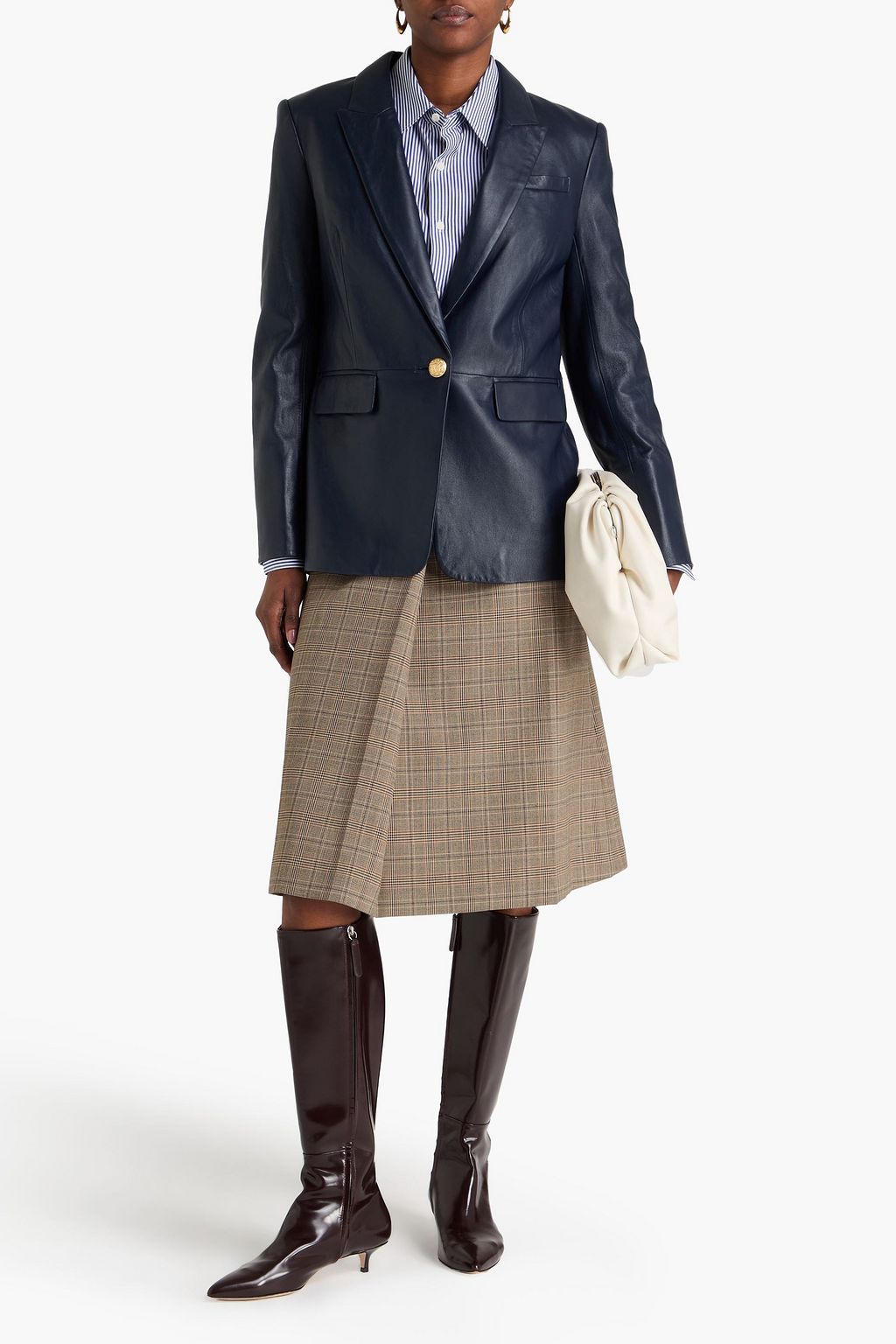 VERONICA BEARD Vega Dickey leather blazer