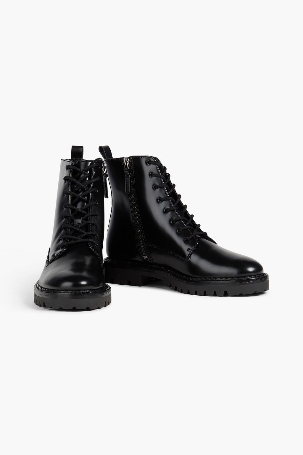 VINCE. حذاء بوت Cabria من الجلد اللامع