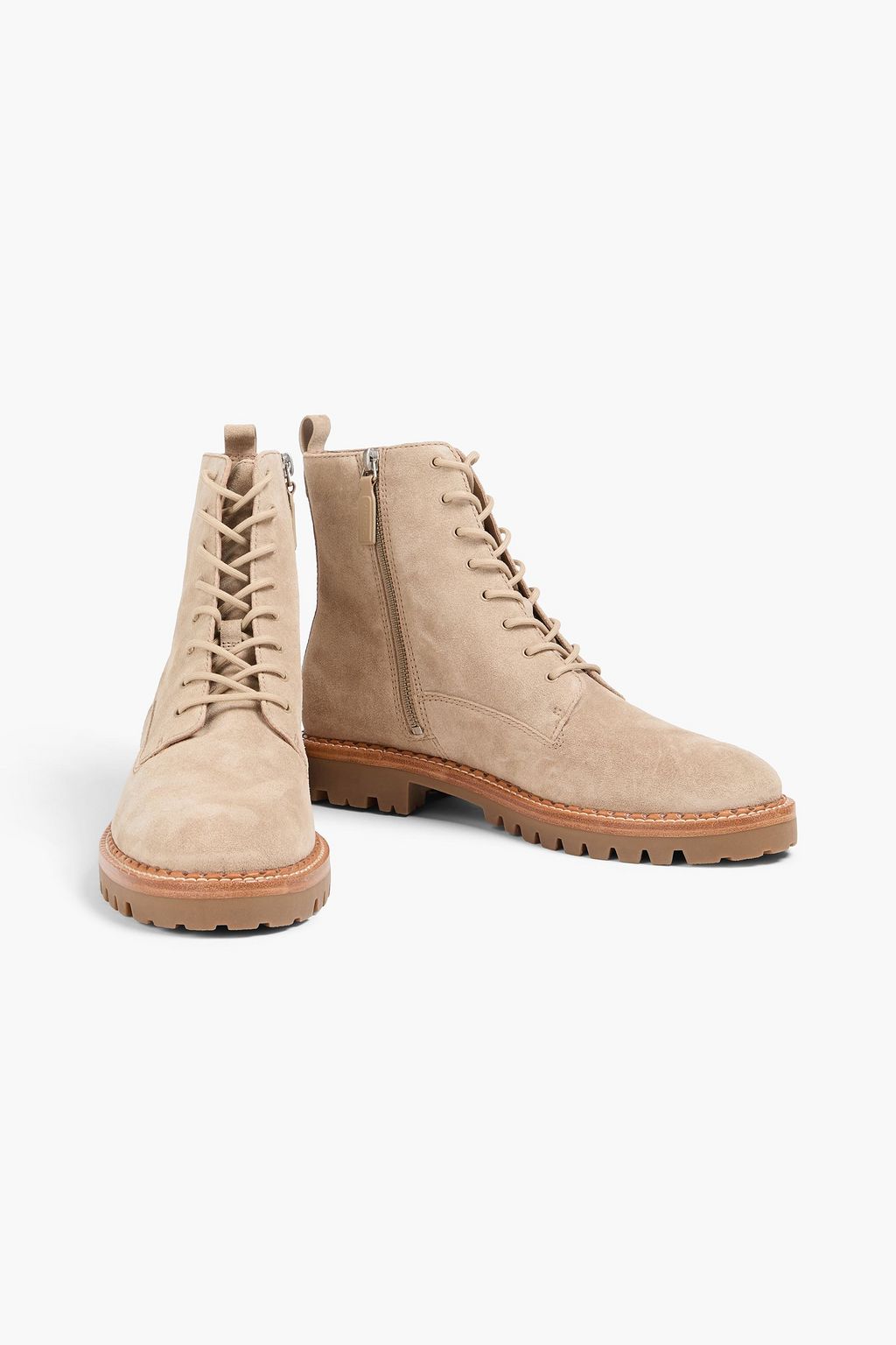 VINCE. حذاء بوت كومبات "كابريا" من الجلد السويدي