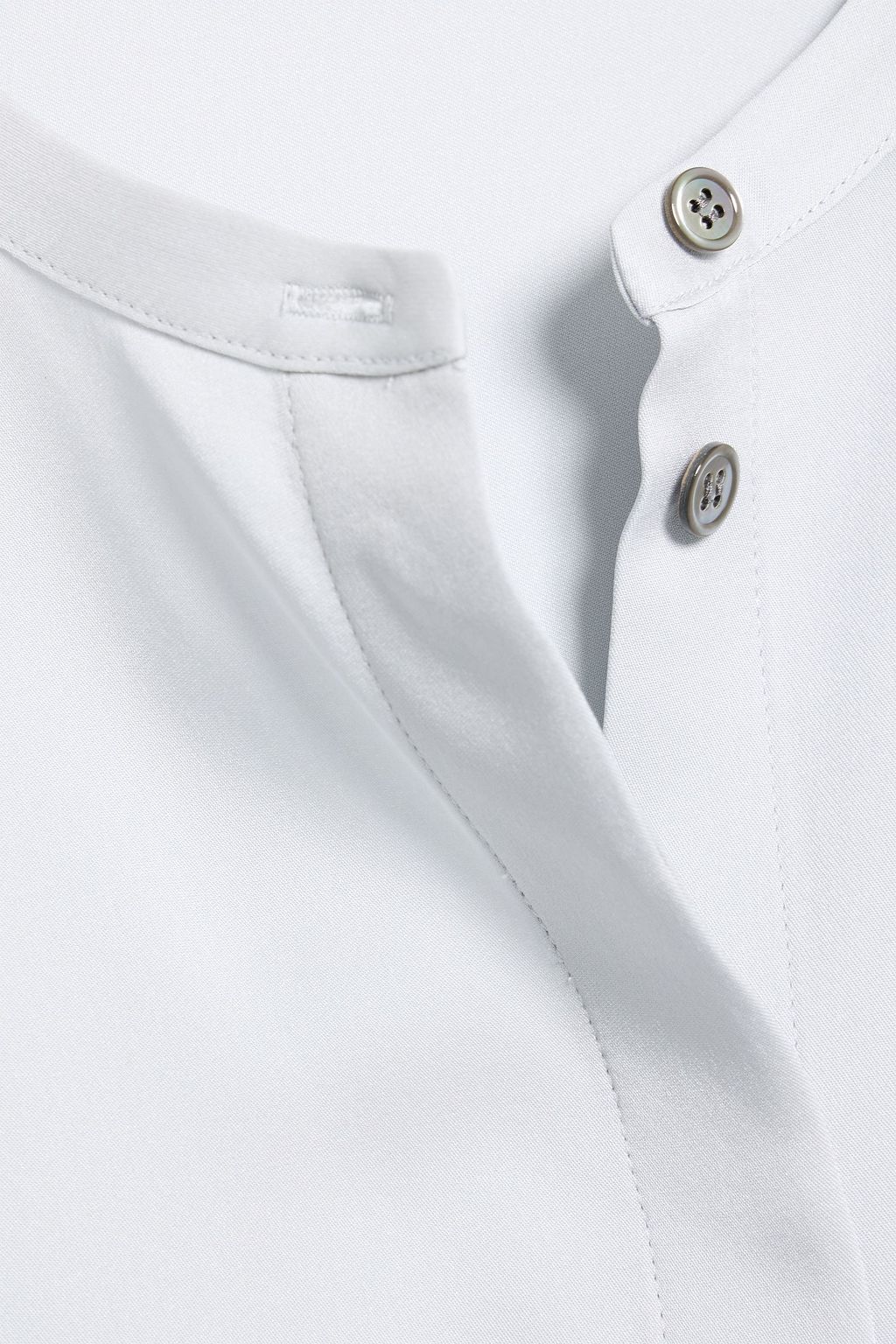 THEORY Ruffled silk crepe de chine top