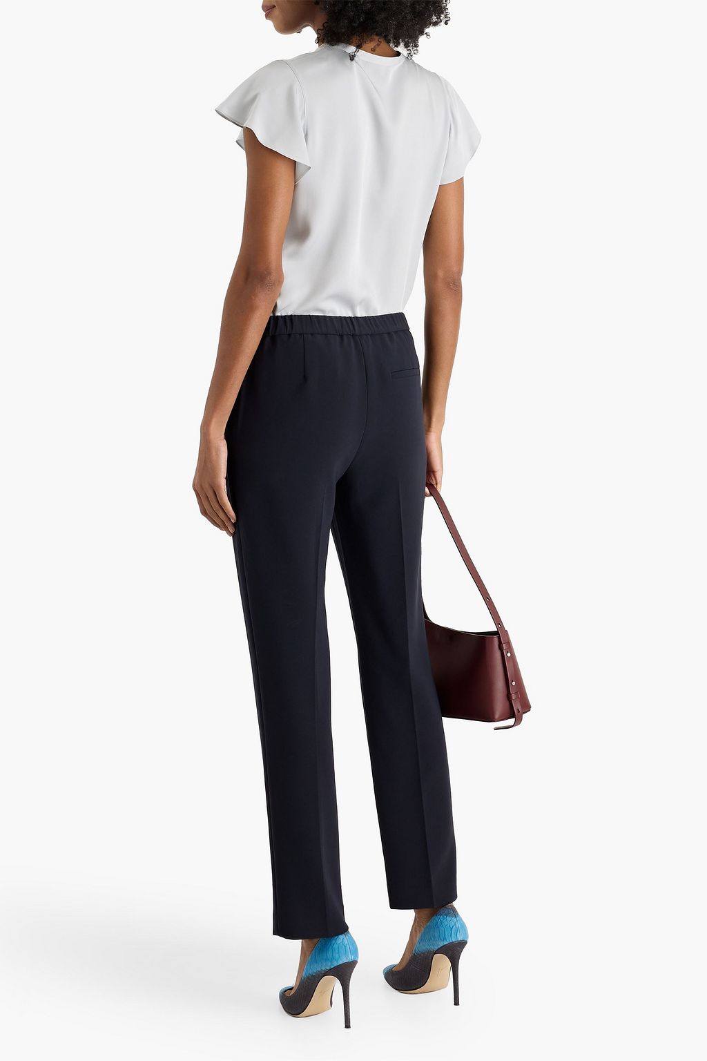 THEORY Treeca crepe slim-leg pants
