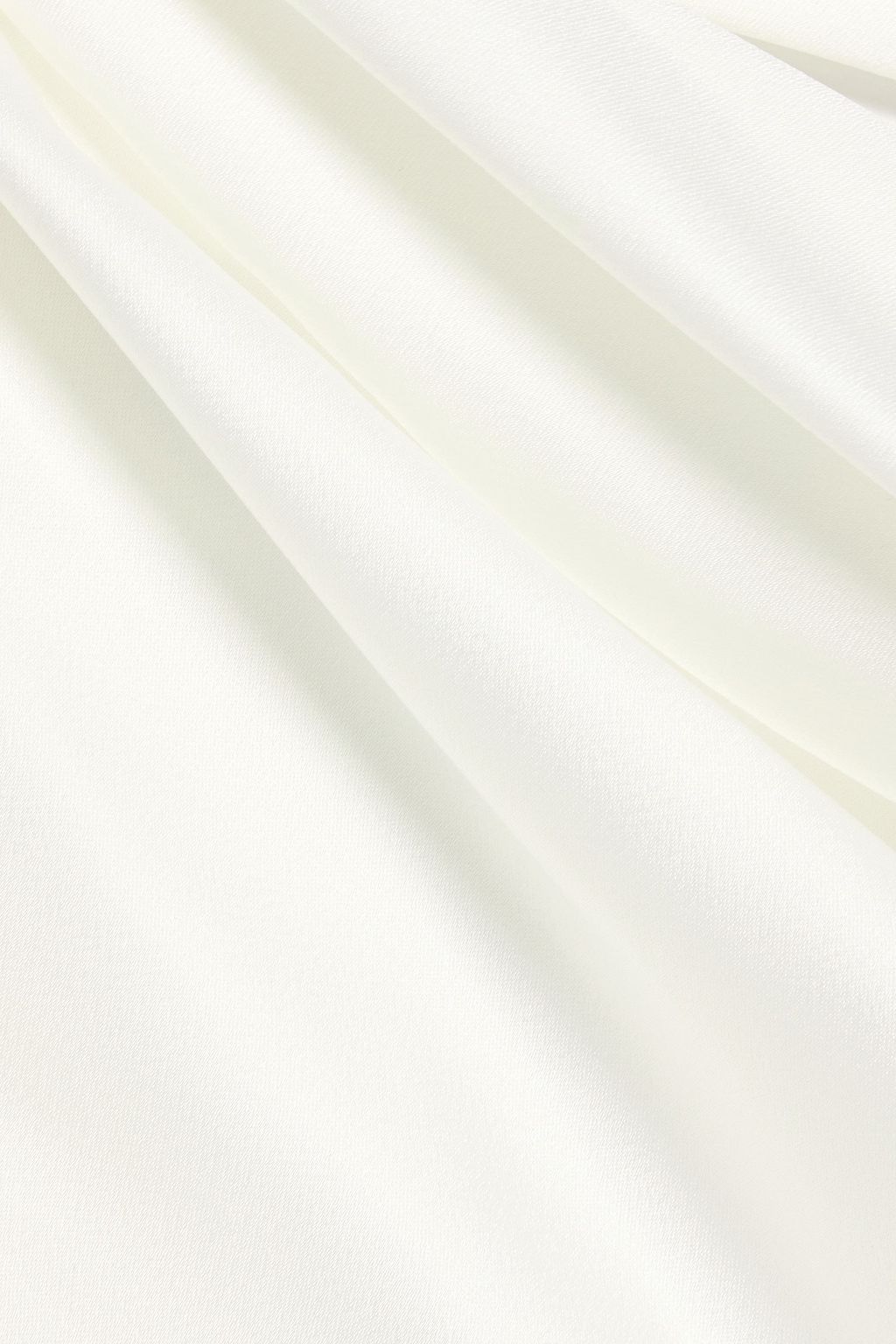 SIMKHAI Alice one-shoulder draped satin-crepe top