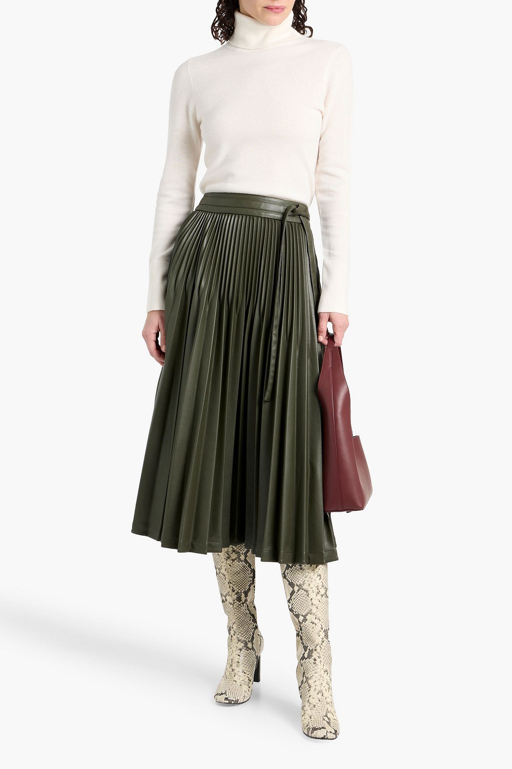 SIMKHAI Nuha wool and cashmere-blend turtleneck sweater