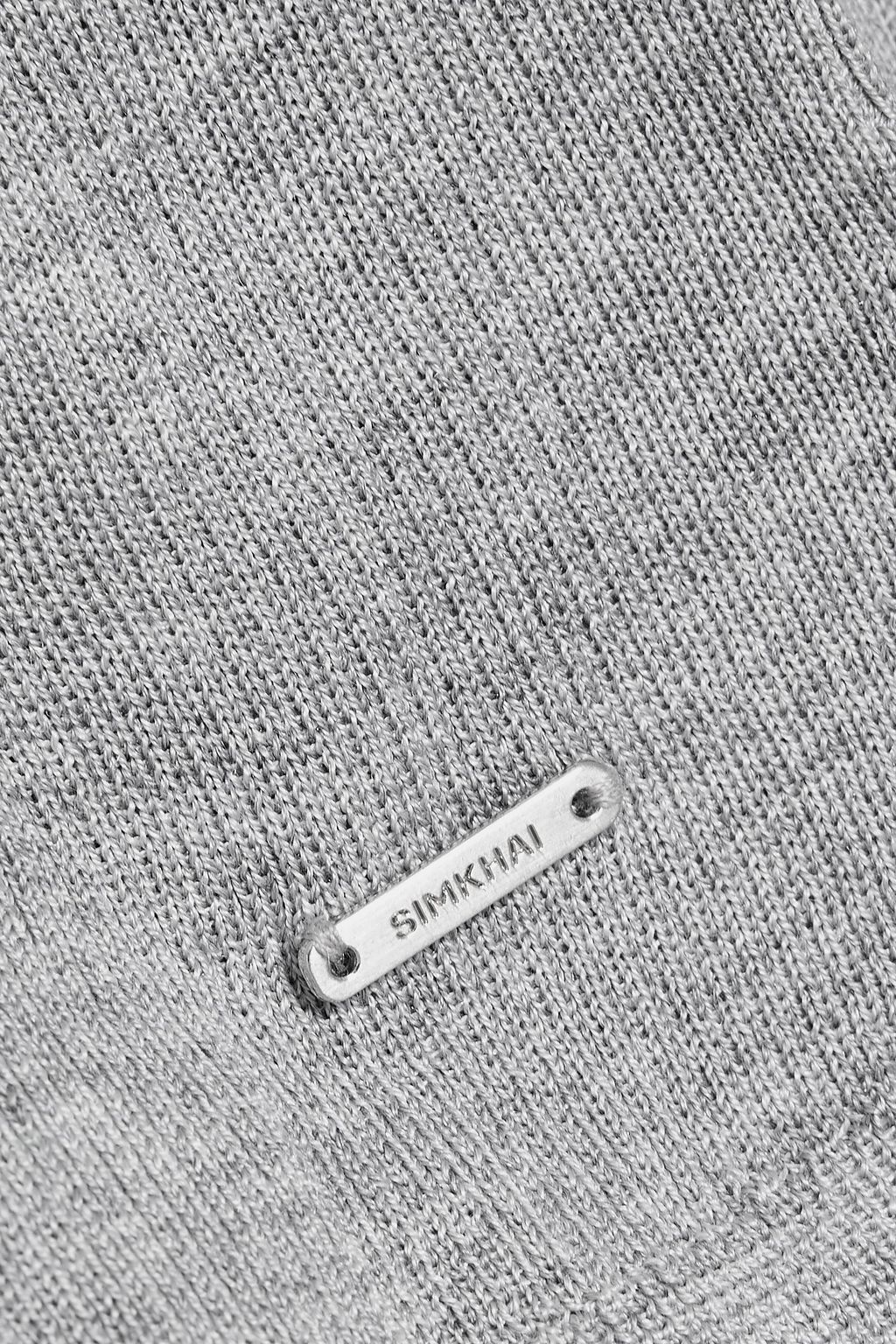 SIMKHAI Giorgia silk and cashmere-blend top