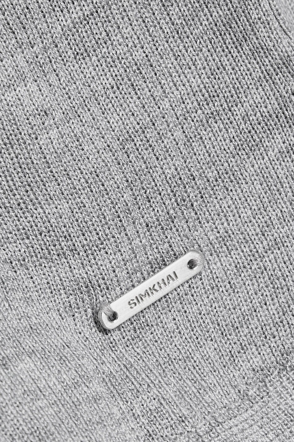 Simkhai Giorgia Silk And Cashmere-blend Top In Gray