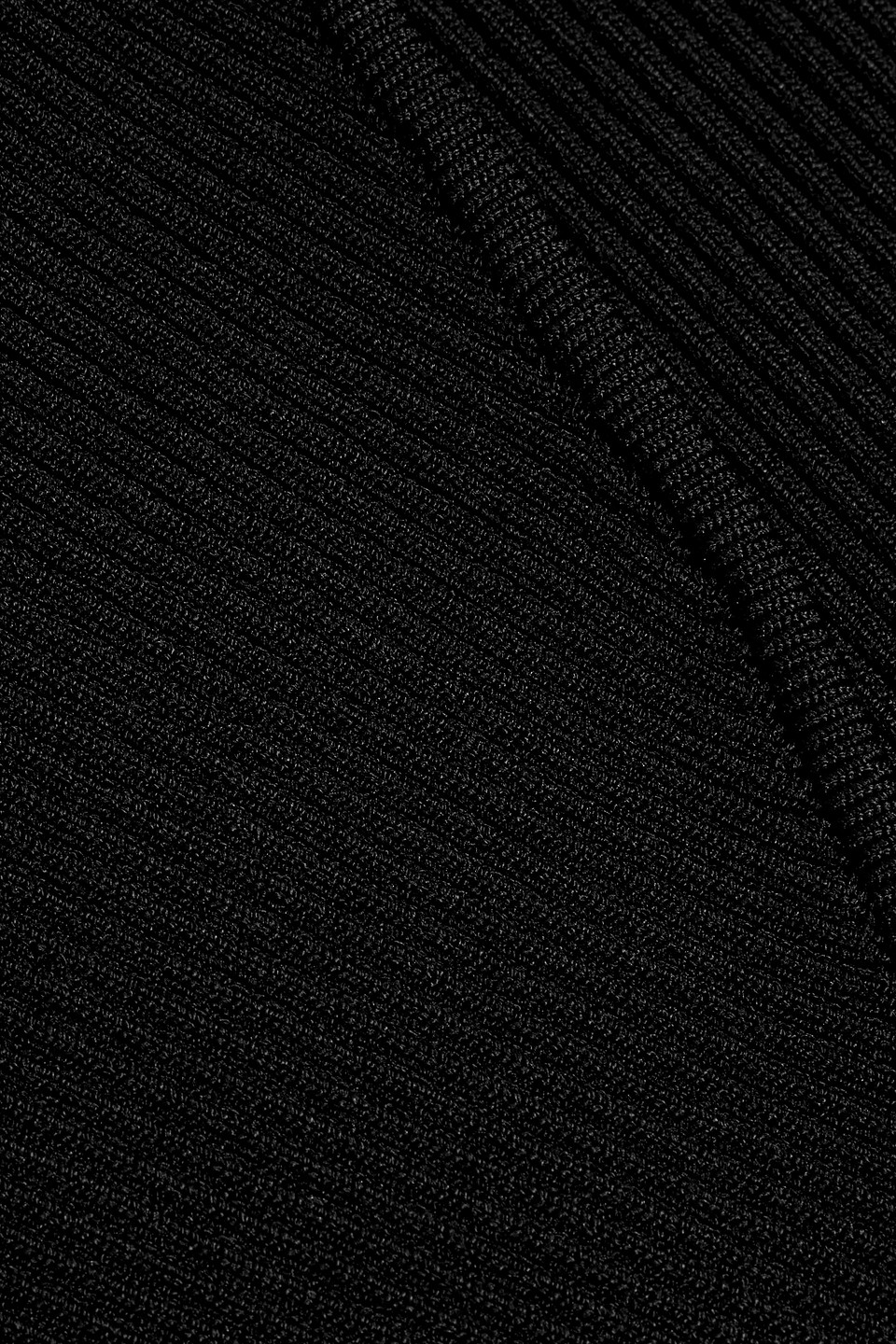 Simkhai Abia Cropped Ribbed-knit Top In Black