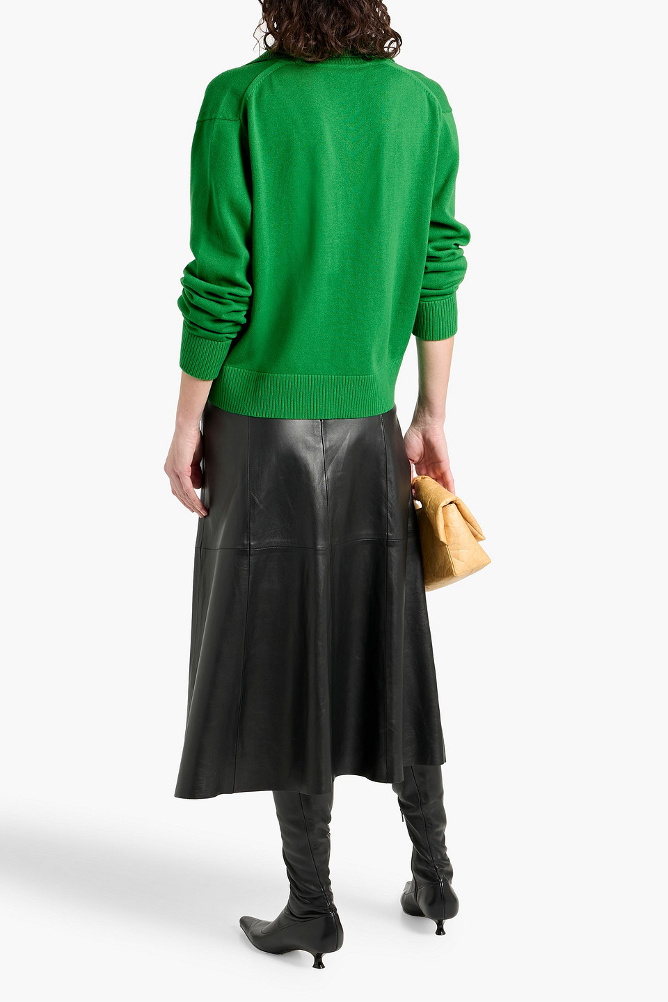 Simkhai Cotton And Cashmere-blend Polo Sweater In Green