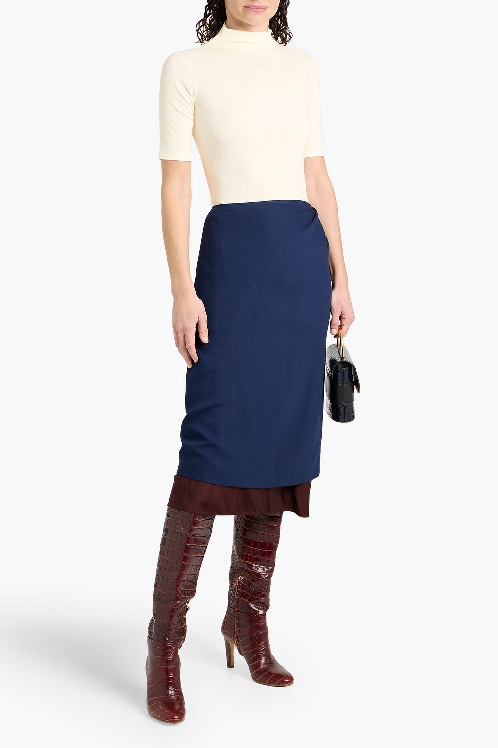 THEORY Stretch-jersey turtleneck top