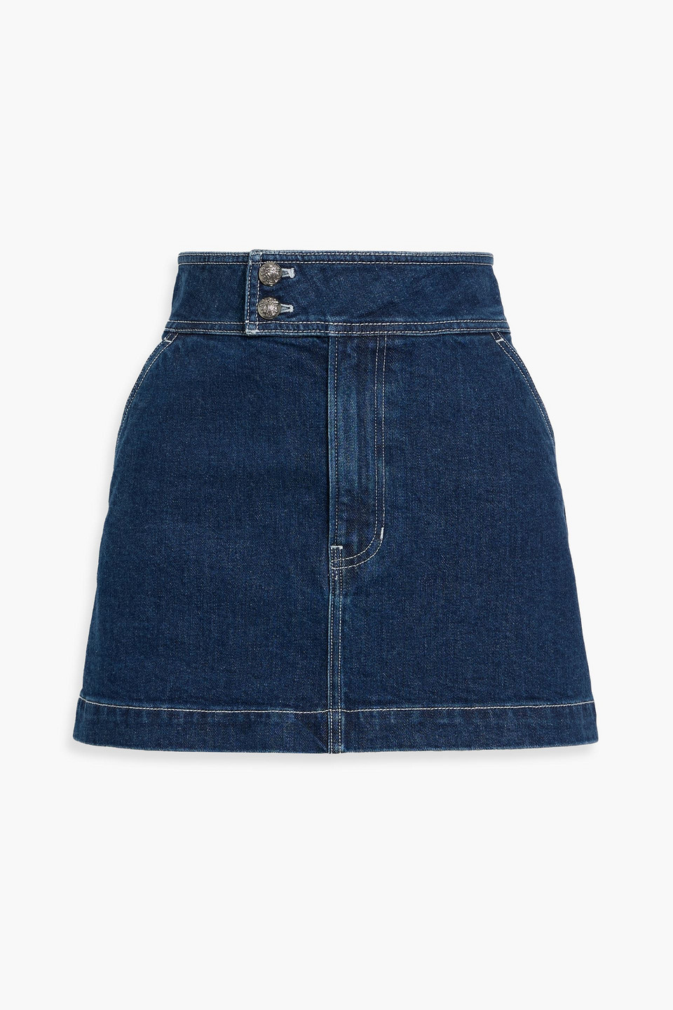 Veronica Beard Bowen Denim Mini Skirt In Blue