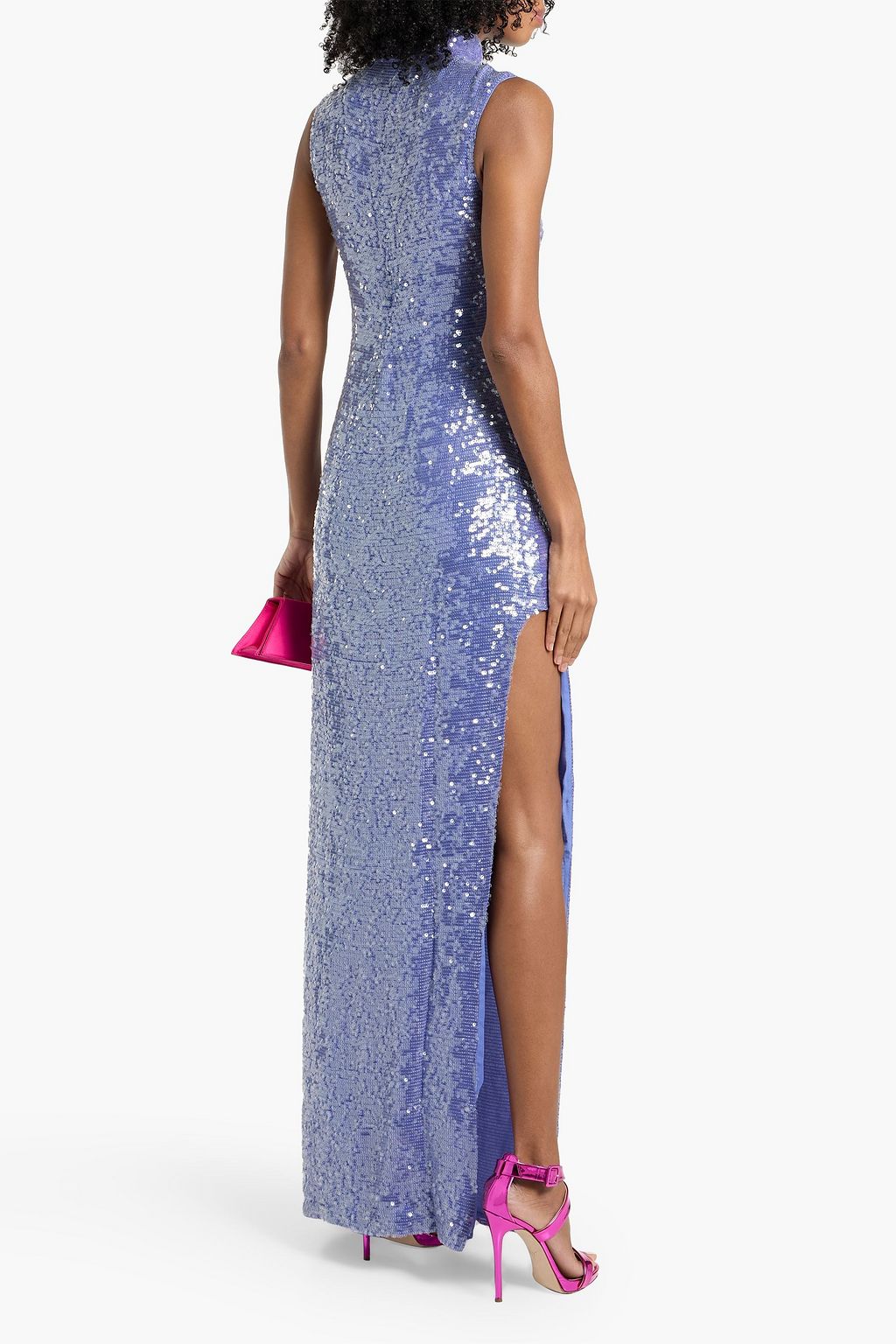 LAPOINTE Sequined chiffon maxi dress
