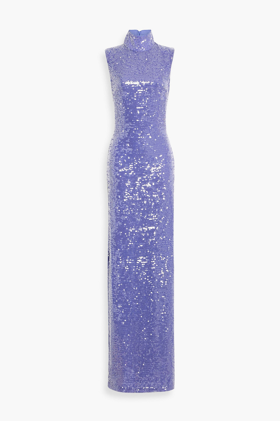 Lapointe Sequined Chiffon Maxi Dress In Purple