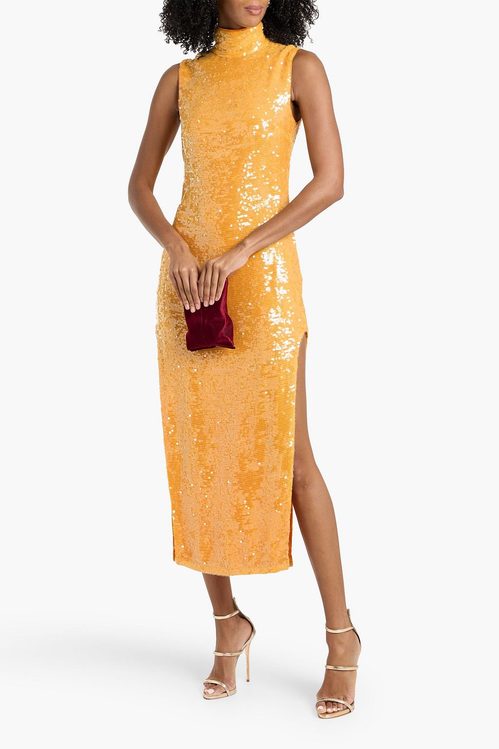 LAPOINTE Sequined chiffon midi dress