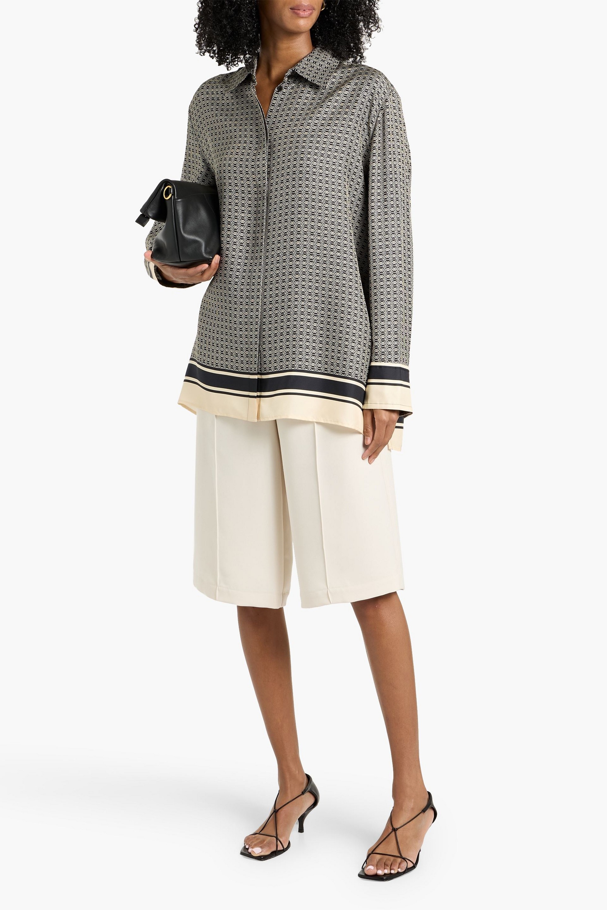 Esse Studios Printed silk-twill shirt