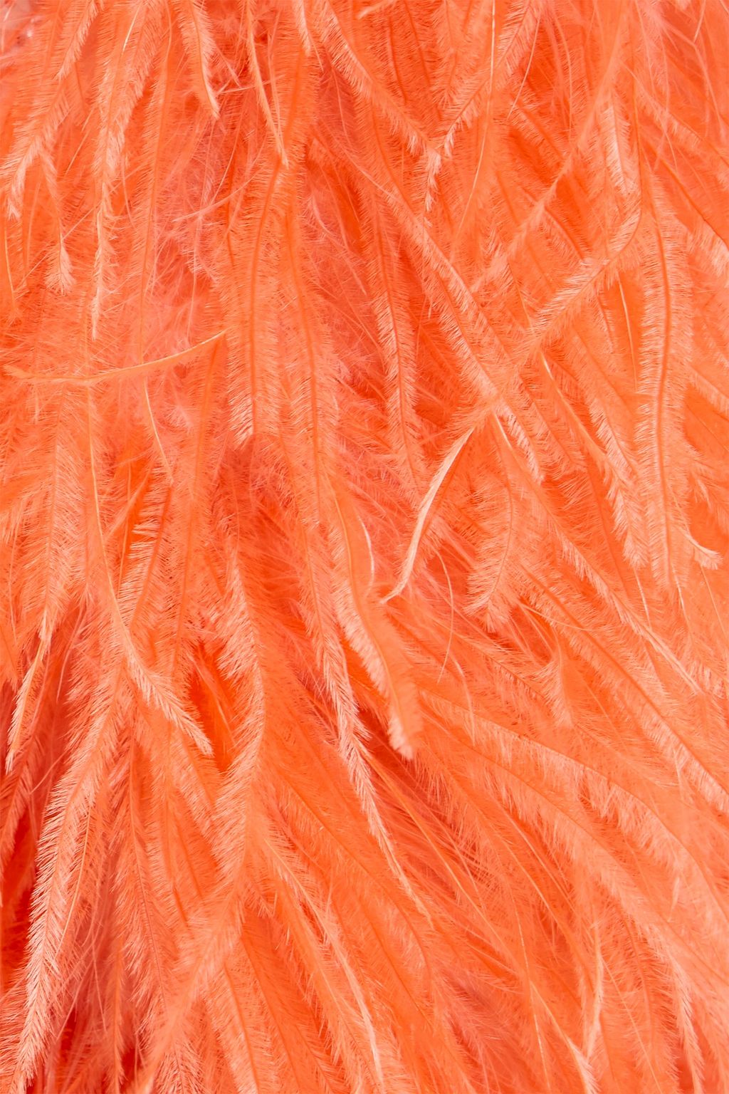 LAPOINTE Asymmetric feather-trimmed sequined chiffon top