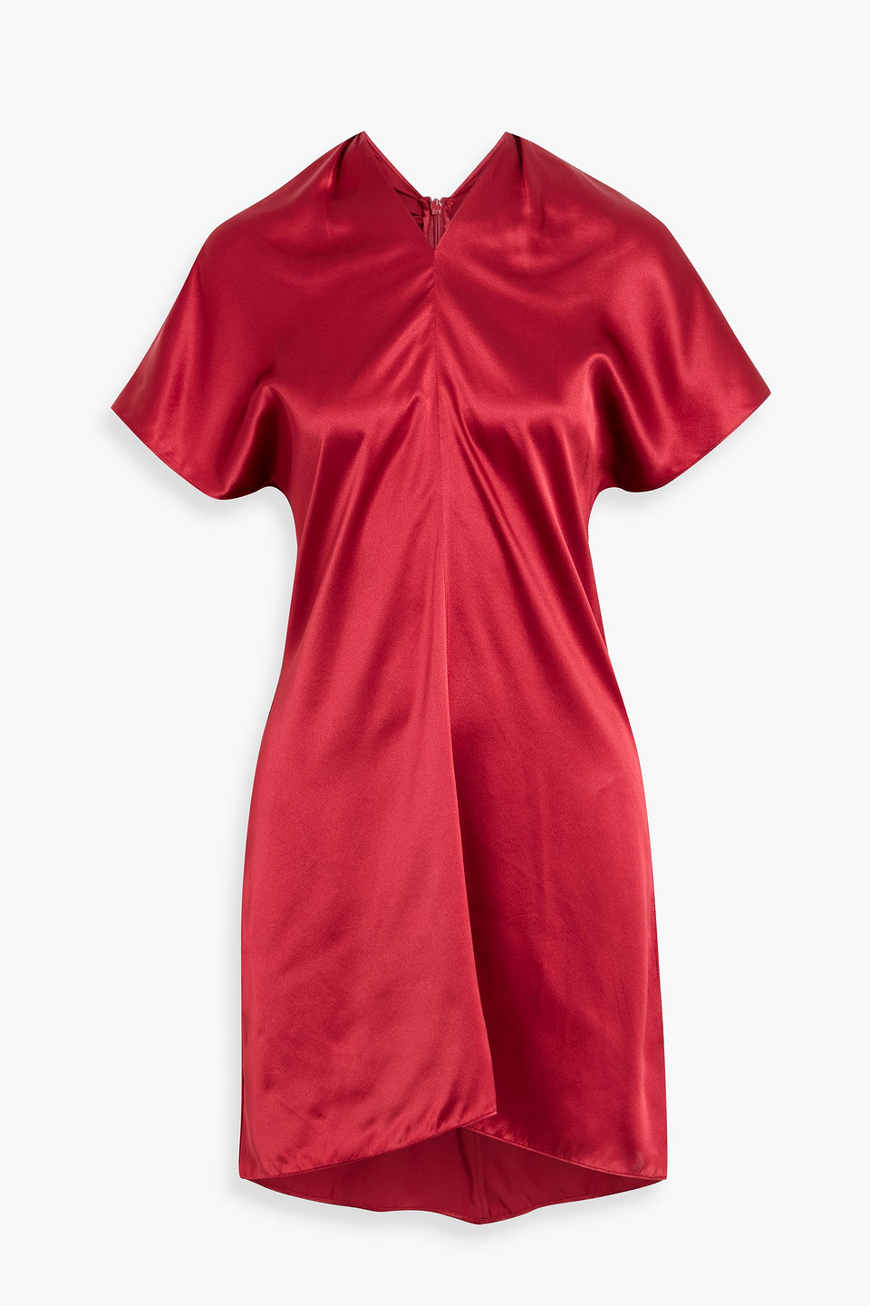 Esse Studios Luca Silk-satin Mini Dress In Red