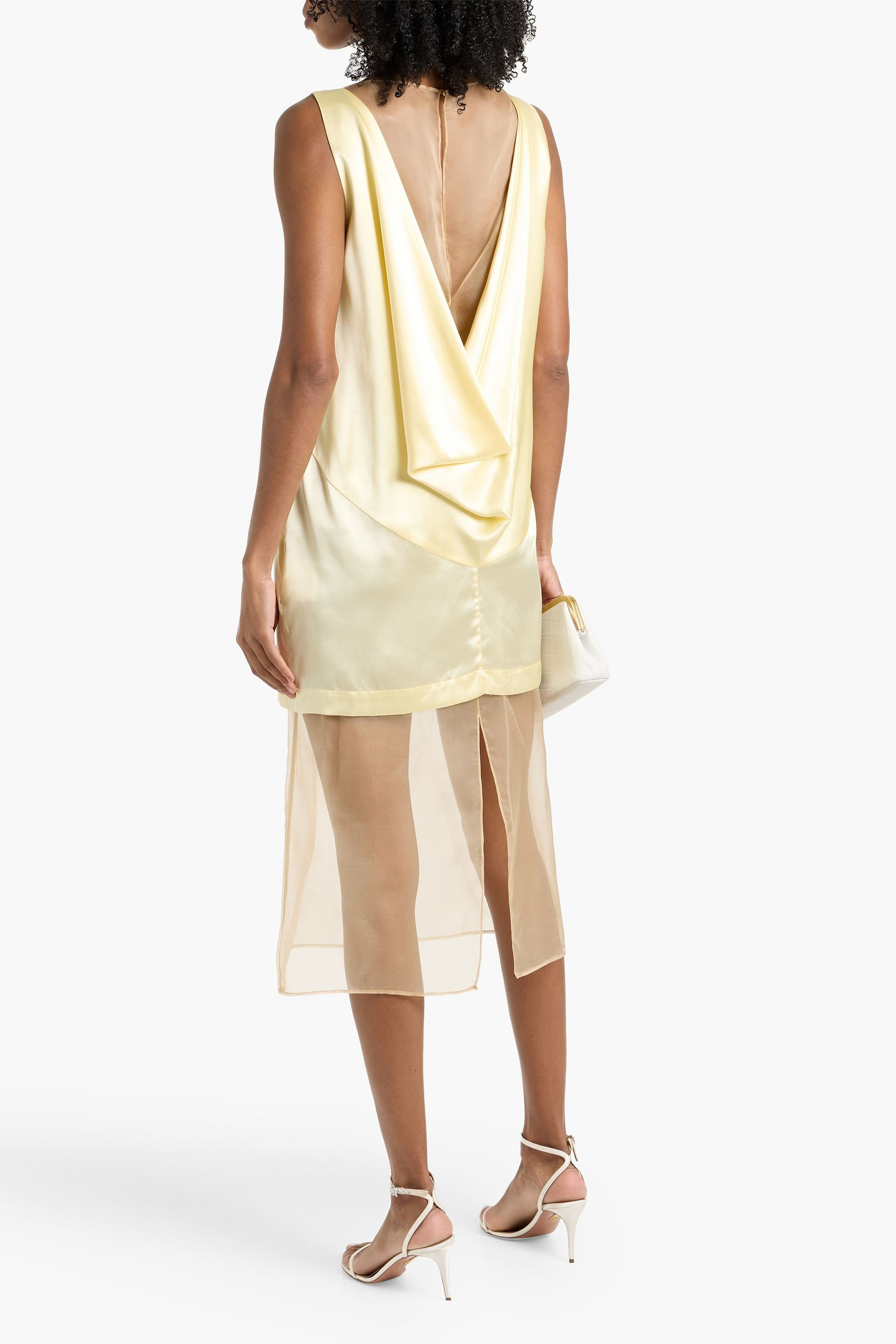 Esse Studios Rio draped silk-satin and organza midi dress
