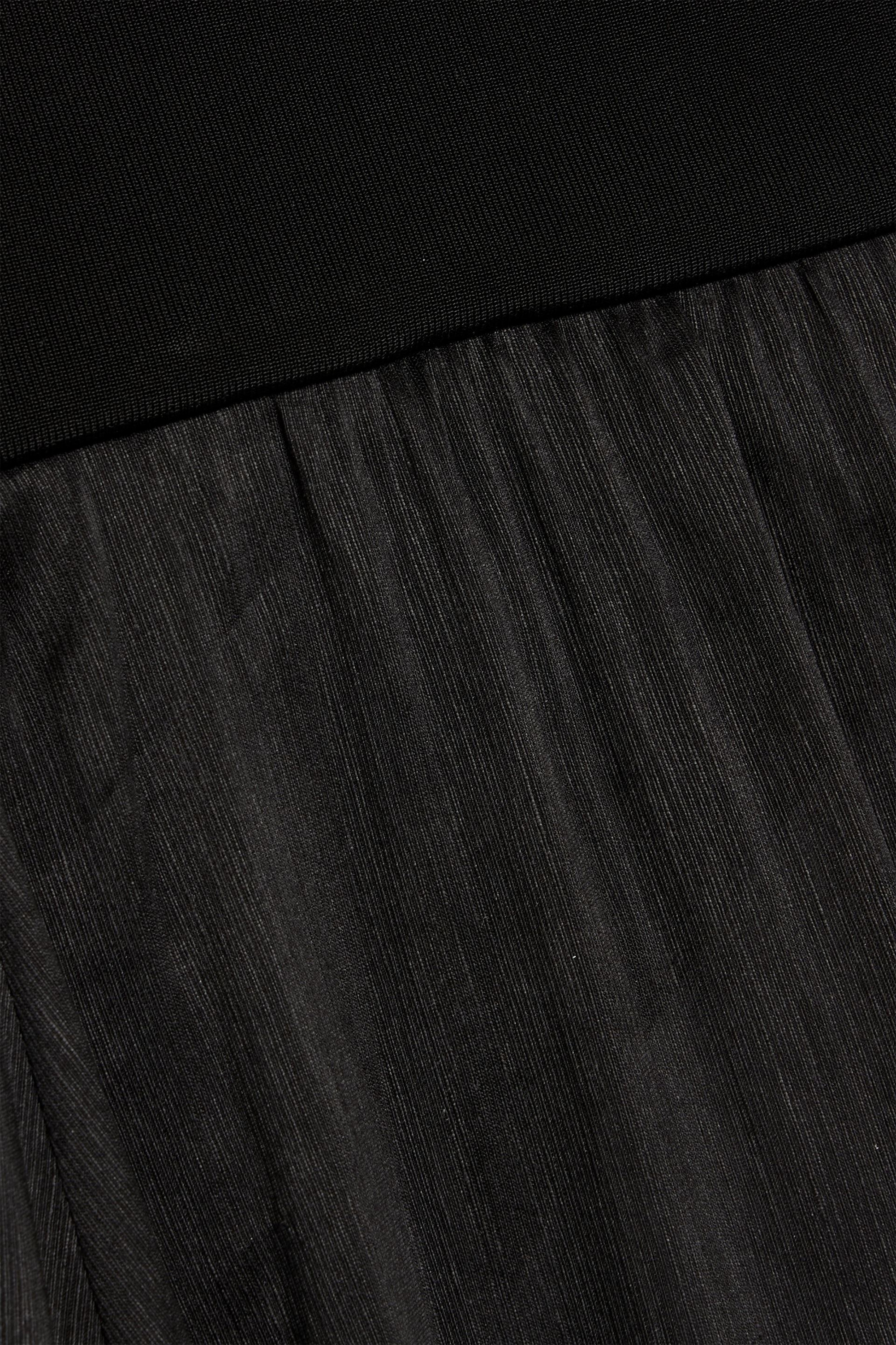 Esse Studios Aire strapless stretch knit-paneled linen and silk-blend maxi dress