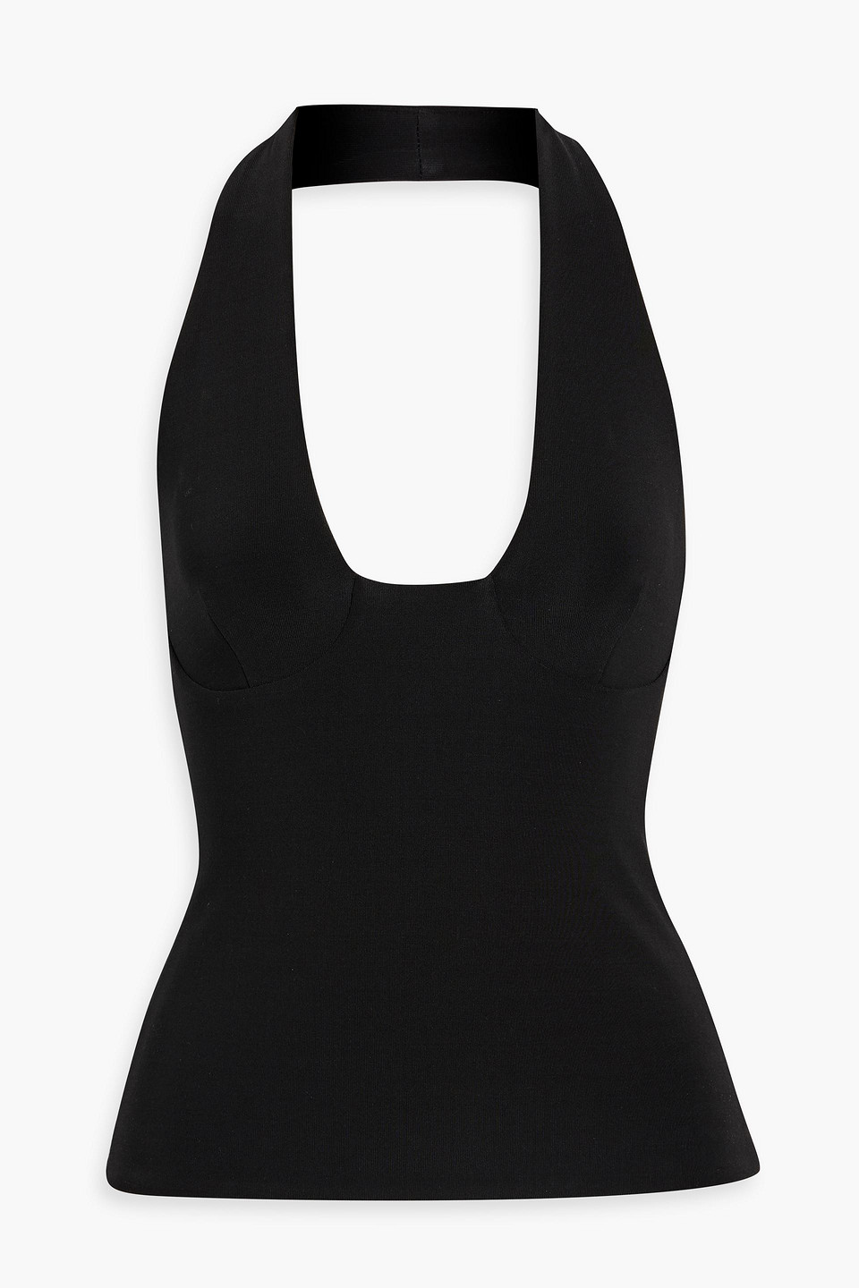 Esse Studios Stretch-jersey Halterneck Top In Black