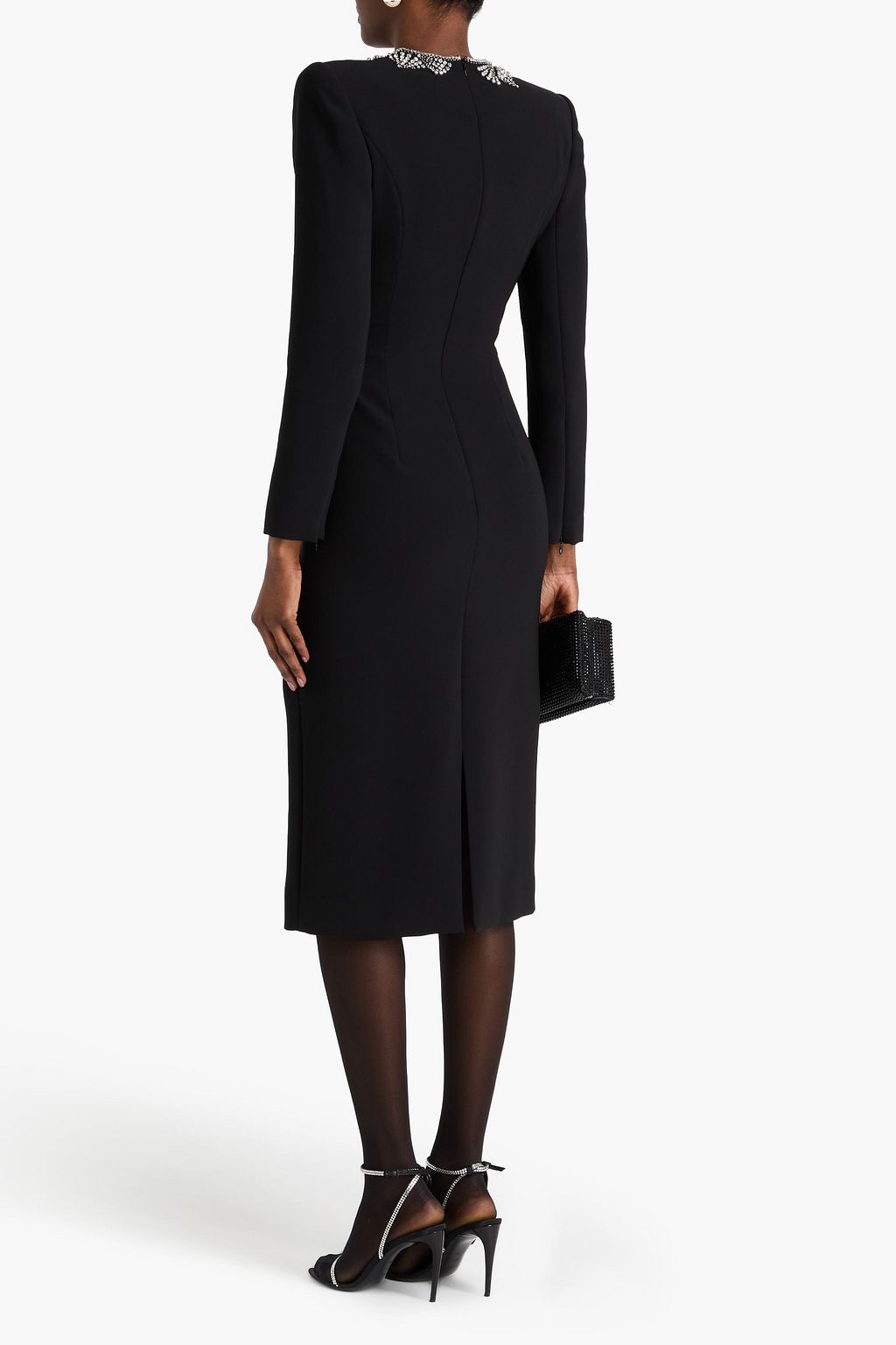 JENNY PACKHAM Embellished crepe midi dress