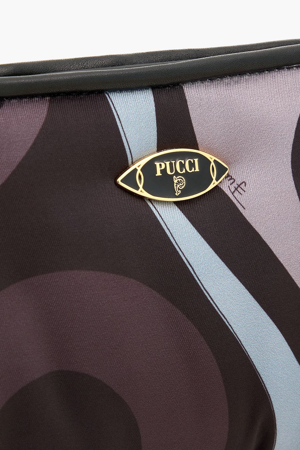 PUCCI Binding printed twill clutch