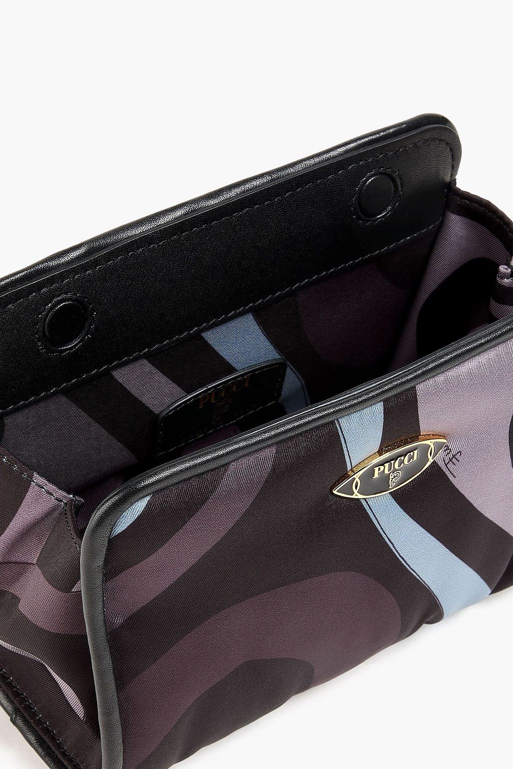 PUCCI Binding printed twill clutch