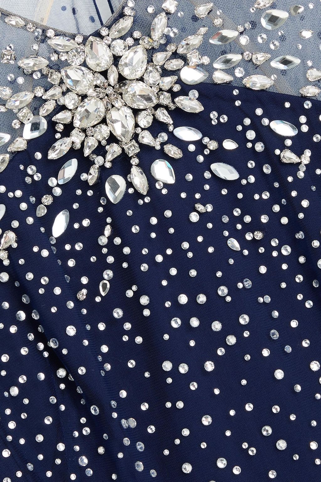 JENNY PACKHAM Cape-effect crystal-embellished tulle gown