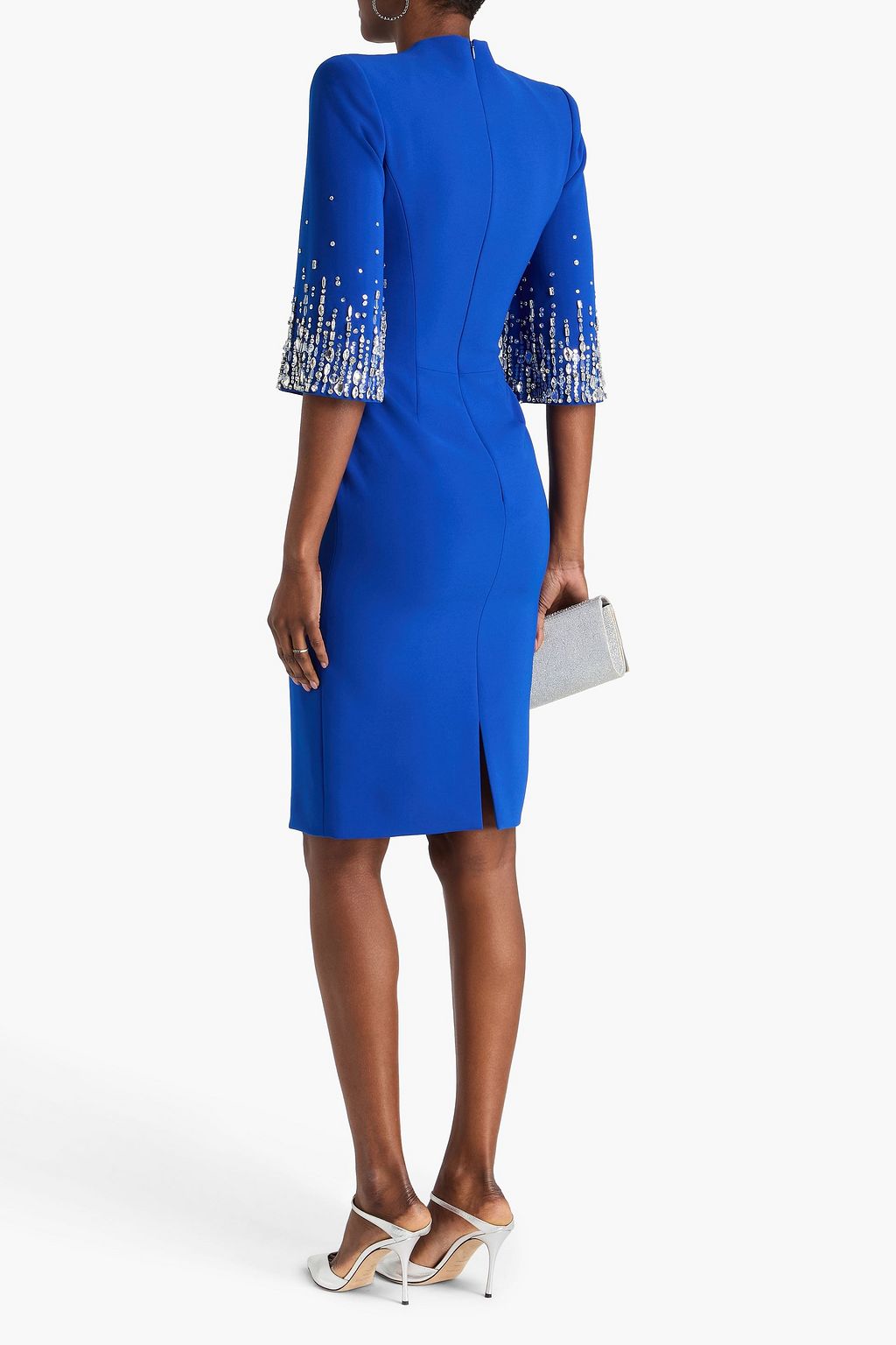 JENNY PACKHAM Embellished crepe midi dress