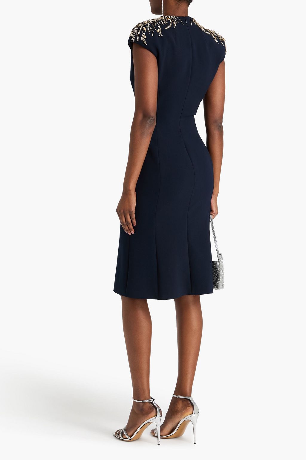 JENNY PACKHAM Embellished crepe midi dress