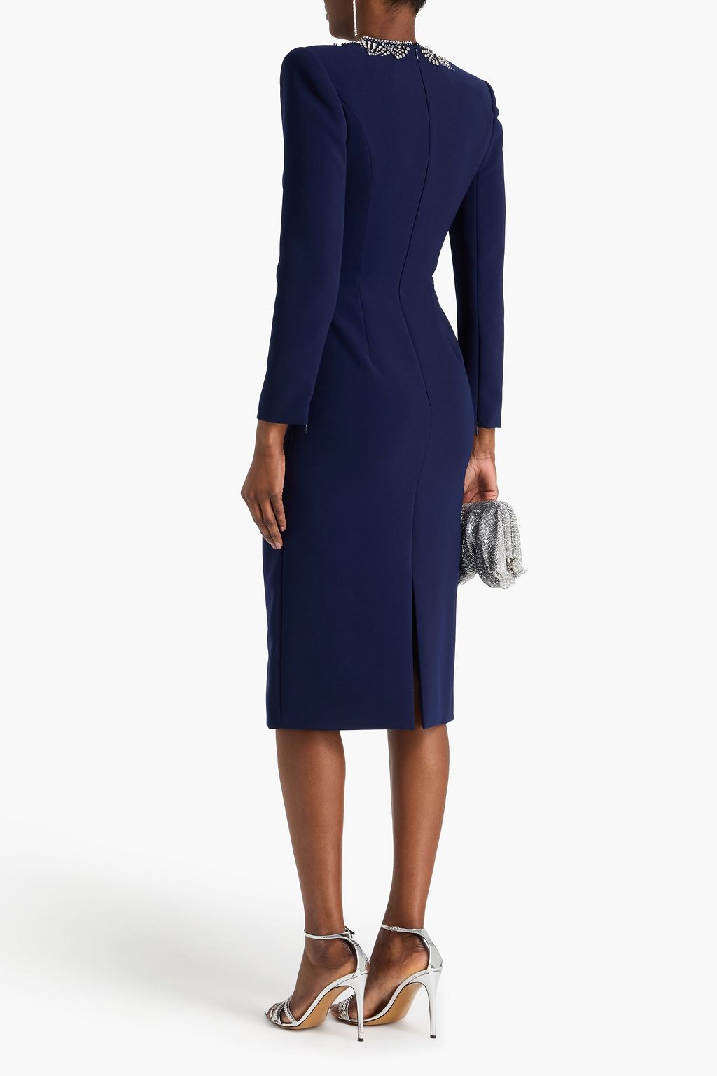 JENNY PACKHAM Embellished crepe midi dress