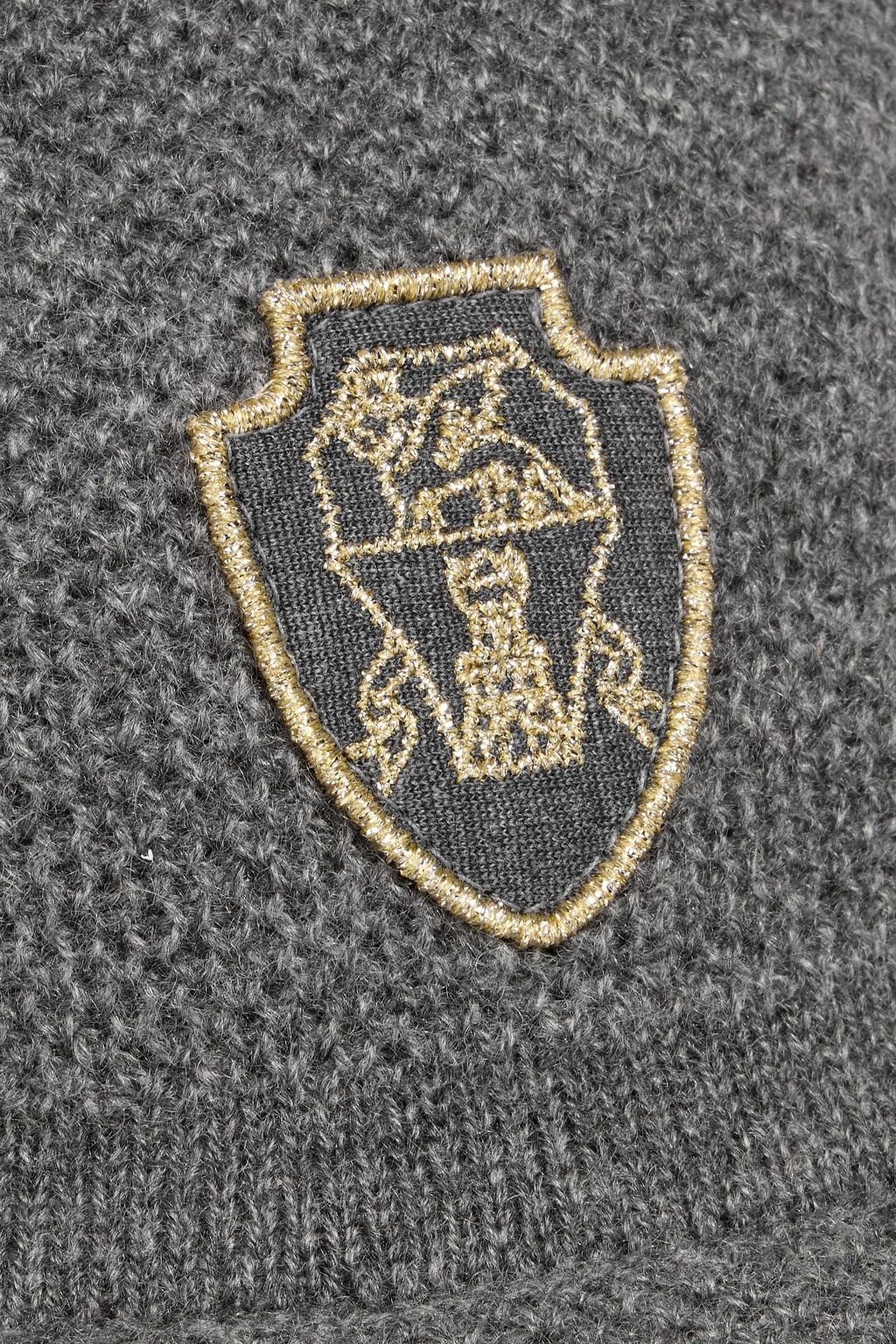 BRUNELLO CUCINELLI Appliquéd knitted baseball cap