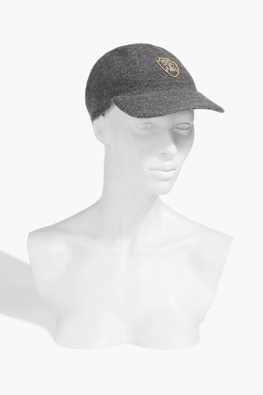 BRUNELLO CUCINELLI Appliquéd knitted baseball cap