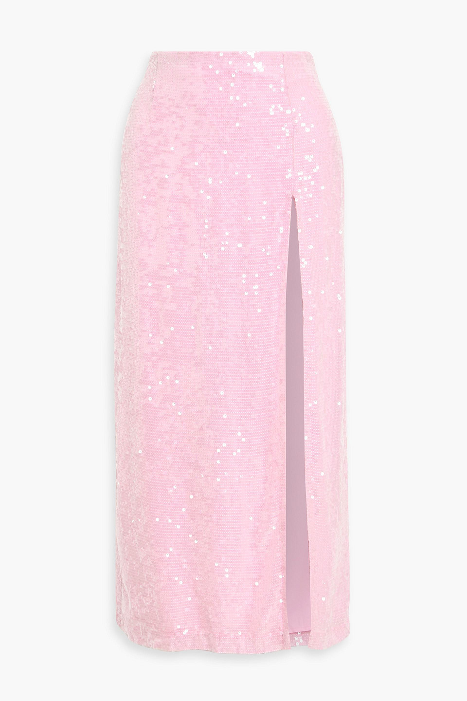 Lapointe Sequined Chiffon Midi Skirt In Pink